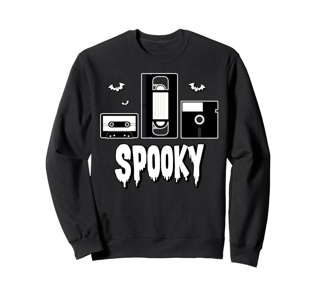 Spooky Media Floppy Disk Cassette Sweatshirt - Aesthetic Graphic Unisex - T-Shirt, Sweatshirt, Hoodie
