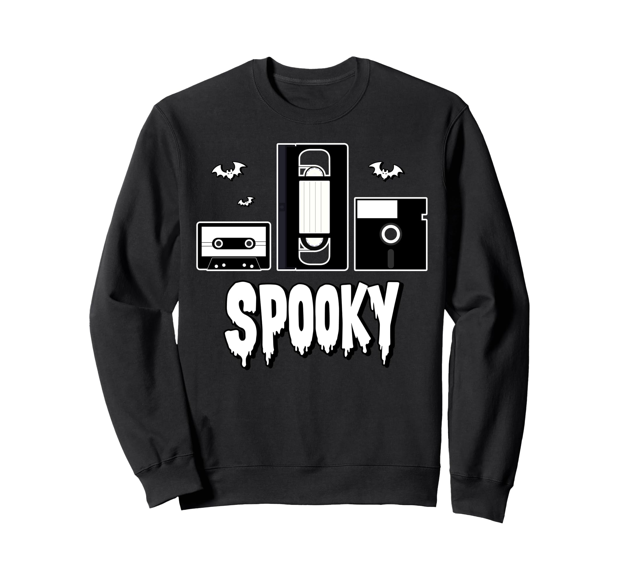 Spooky Media Floppy Disk Cassette Sweatshirt - Aesthetic Graphic Unisex - T-Shirt, Sweatshirt, Hoodie