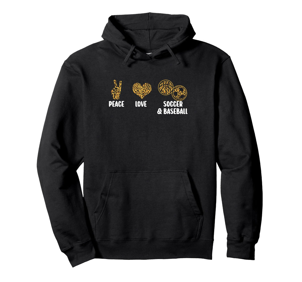 Peace Love Soccer Basketball Basketball Hoodie - Unique Graphic Unisex - T-Shirt, Sweatshirt, Hoodie