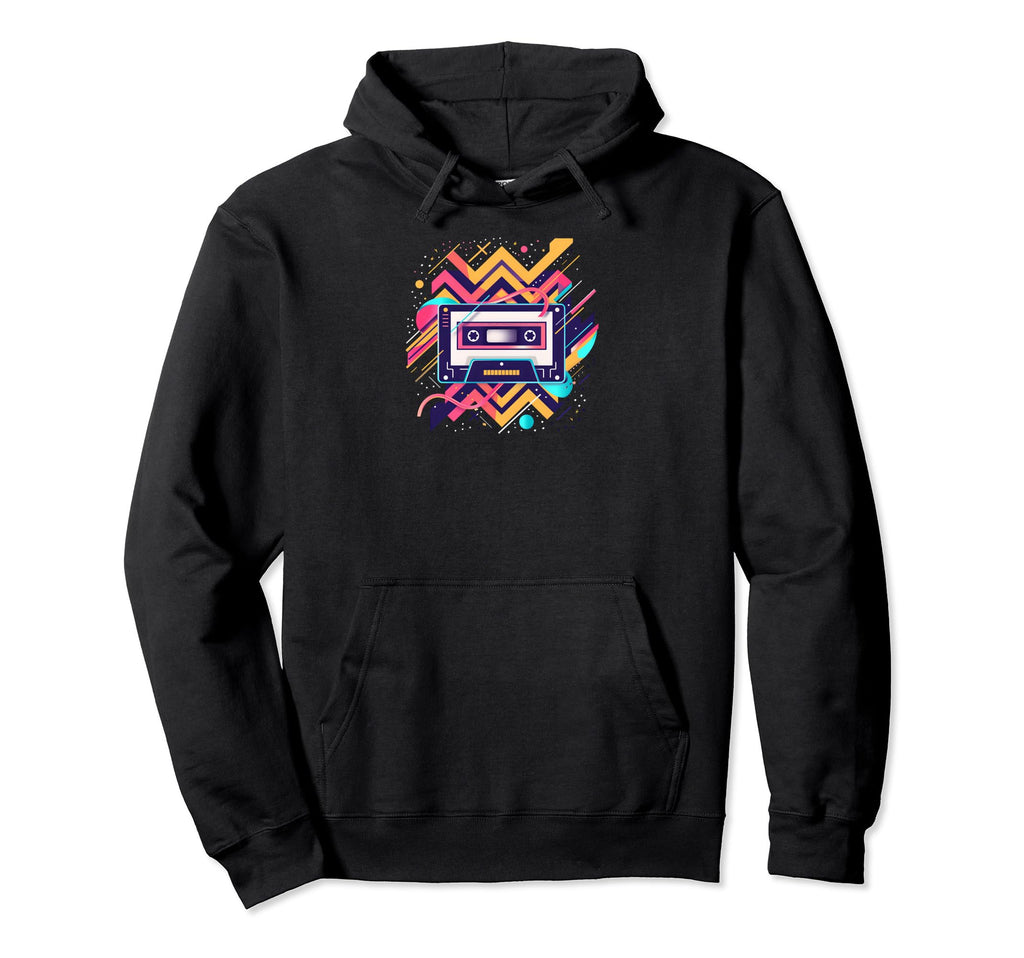 Cassette Tape Zigzags 90S R B Hoodie - Graphic Print for Adults - T-Shirt, Sweatshirt, Hoodie