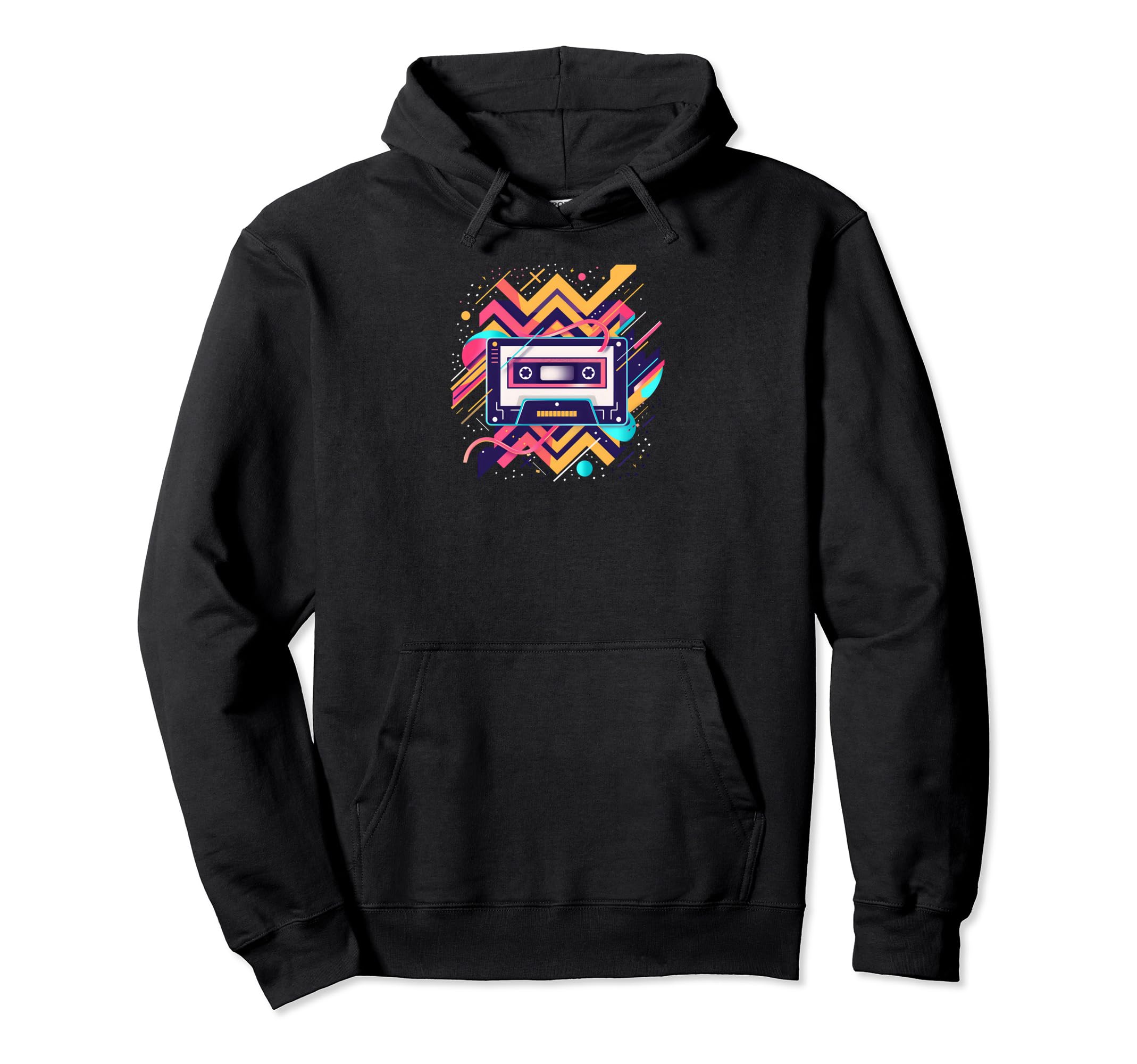 Cassette Tape Zigzags 90S R B Hoodie - Graphic Print for Adults - T-Shirt, Sweatshirt, Hoodie