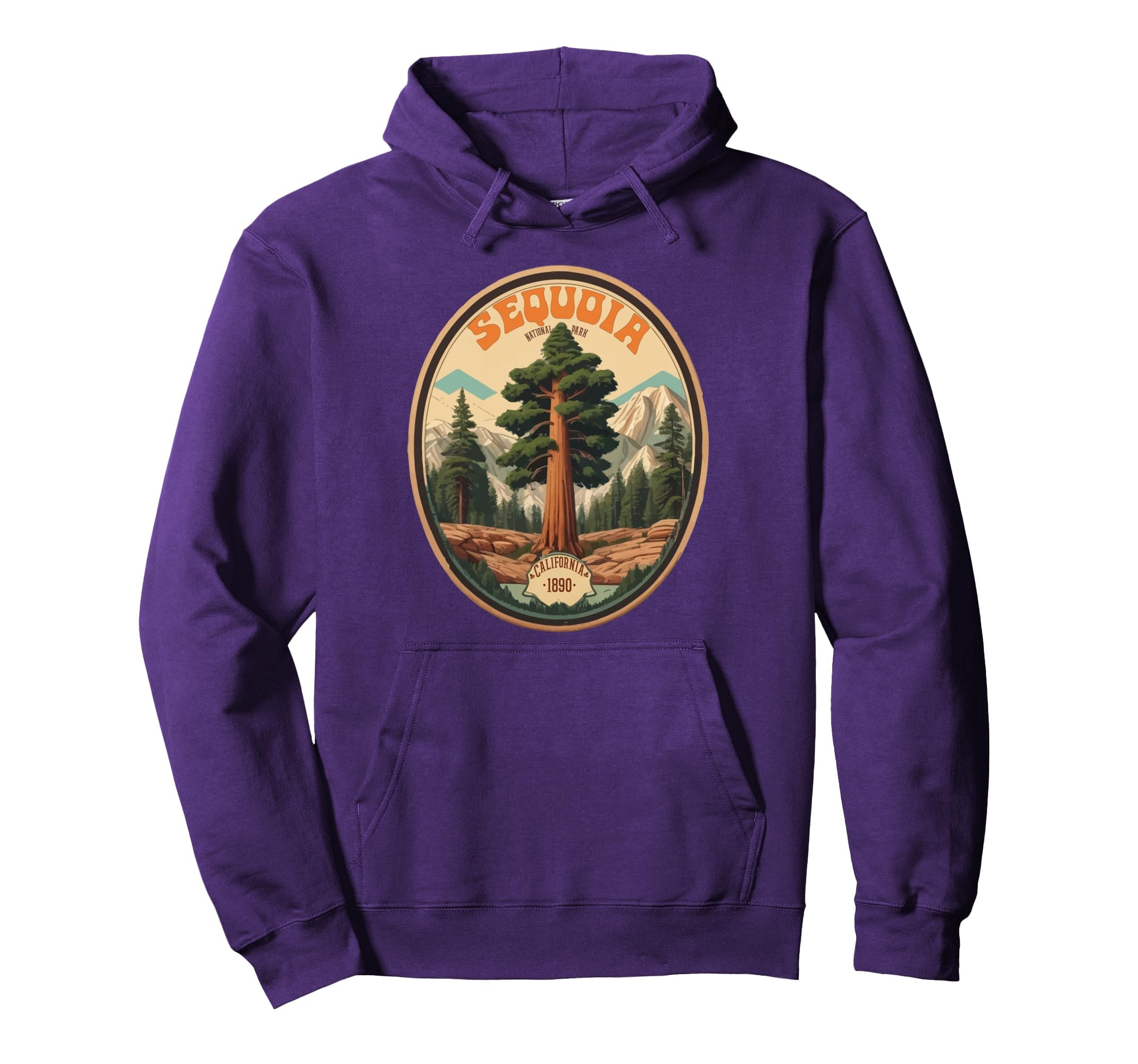 Sequoia National Park Tree Illustration Hoodie - Novelty Apparel Unisex - T-Shirt, Sweatshirt, Hoodie