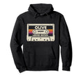 Olive First Name Cassette Tape Hoodie - Graphic Print Men Women - T-Shirt, Sweatshirt, Hoodie