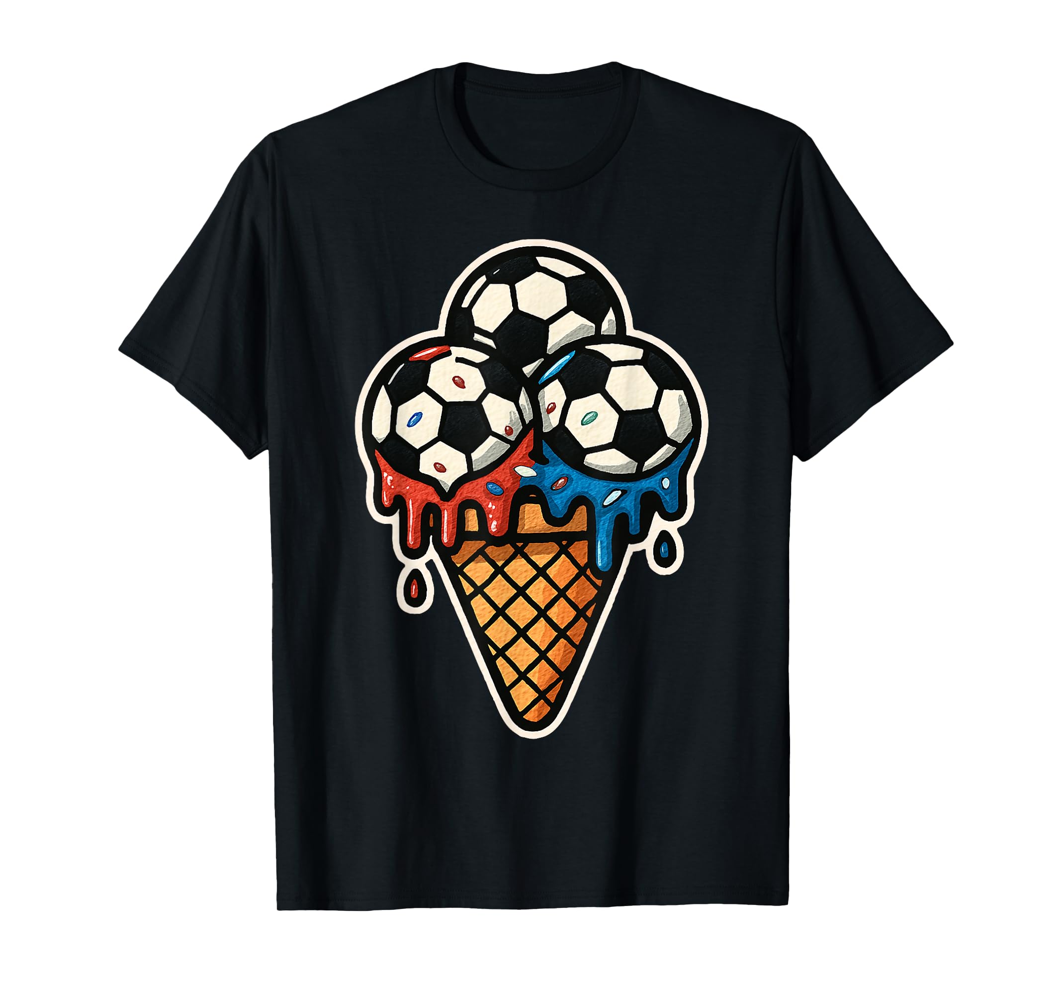 Patriotic Soccer Ball Sports Fans And T-Shirt - Fun Novelty Design Unisex - T-Shirt, Sweatshirt, Hoodie
