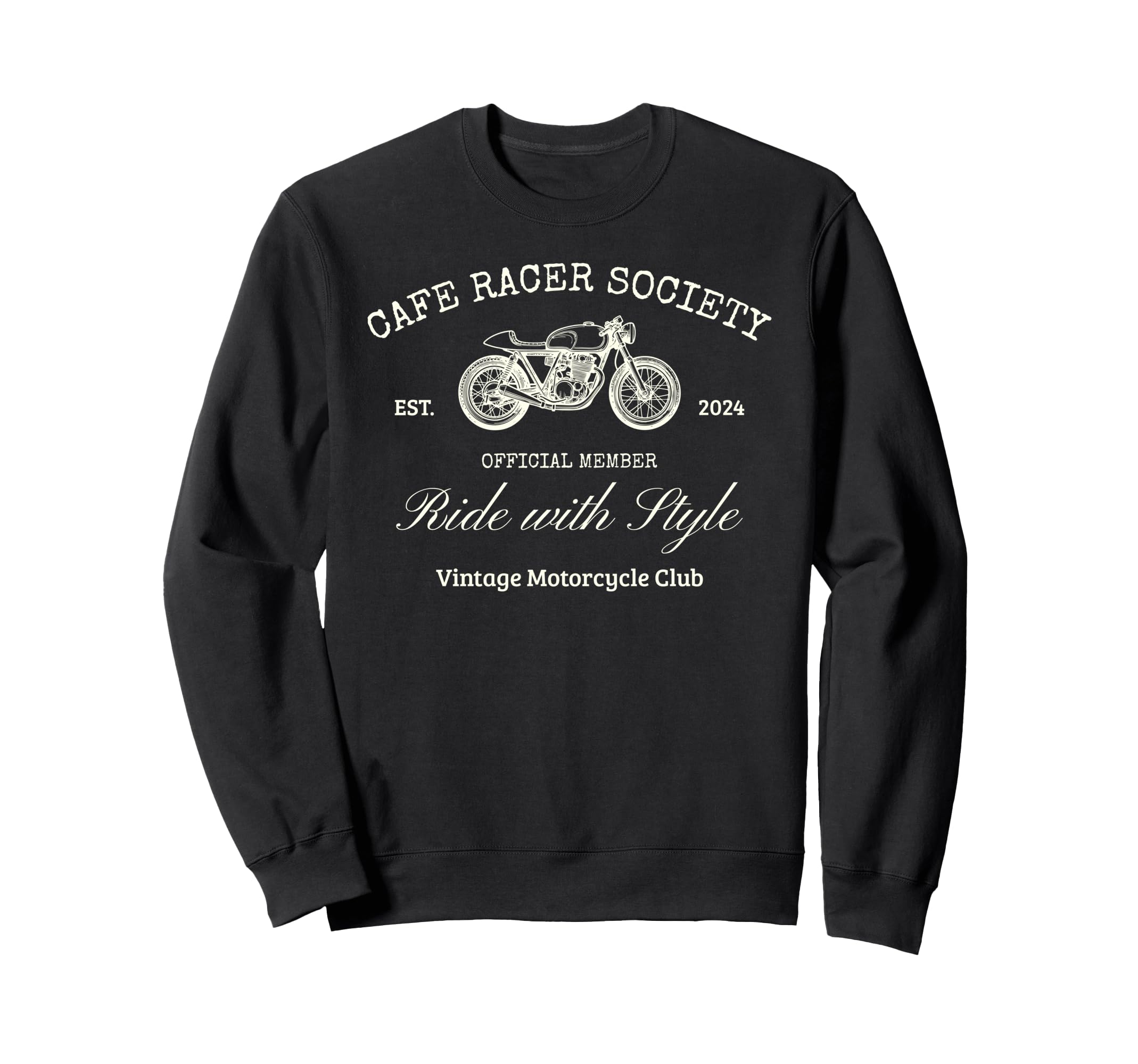 Motorcycle Club Cafe Racer Sweatshirt - Graphic Print Men Women - T-Shirt, Sweatshirt, Hoodie