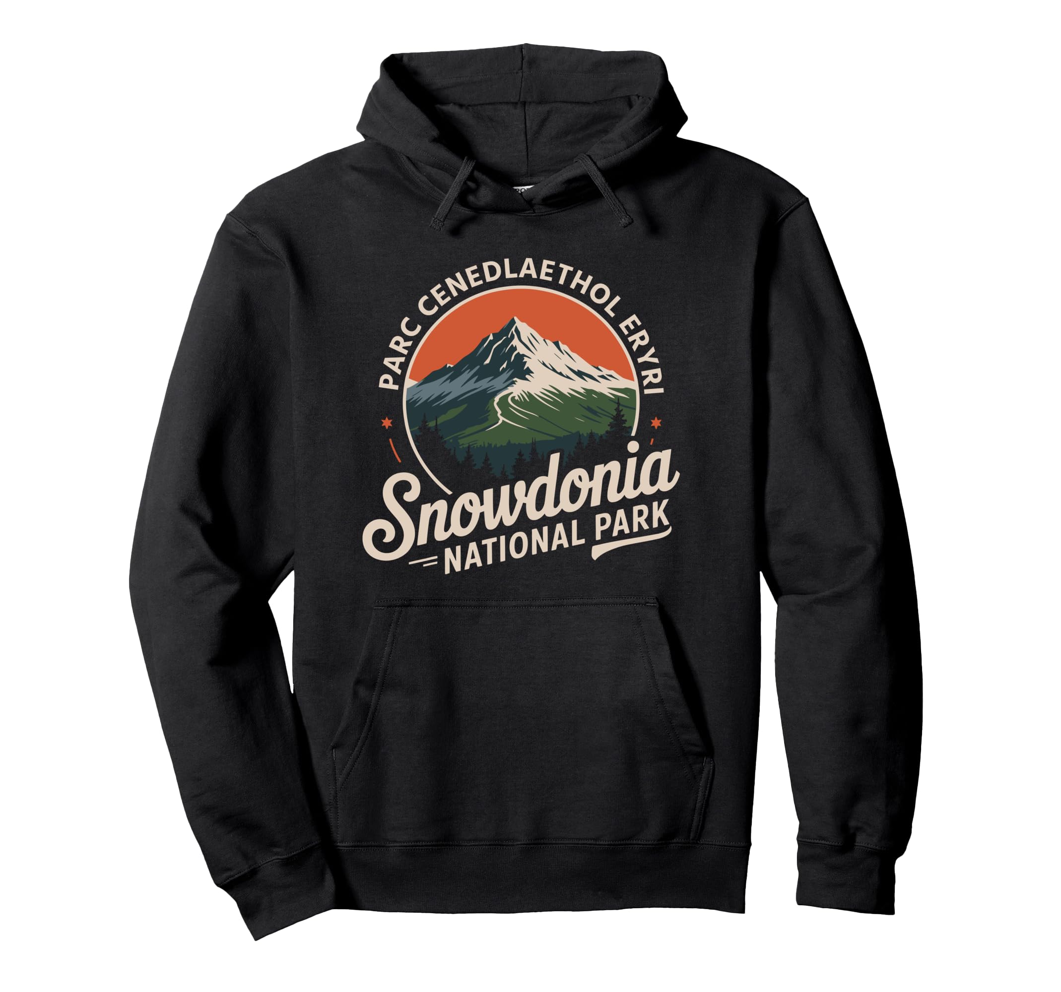 Hiking Snowdonia National Park Parc Hoodie - Custom Art Print for Adults - T-Shirt, Sweatshirt, Hoodie