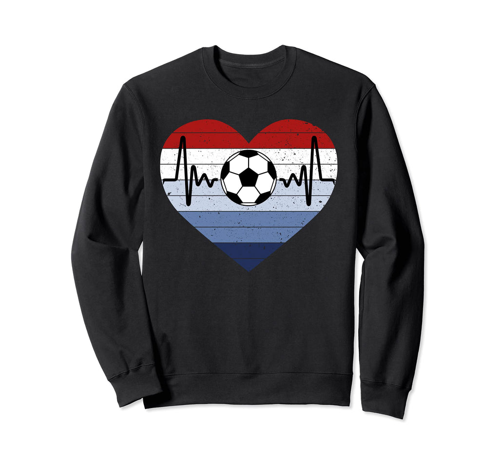 I Love Soccer Red White And Blue Sweatshirt - Graphic Print Men Women - T-Shirt, Sweatshirt, Hoodie