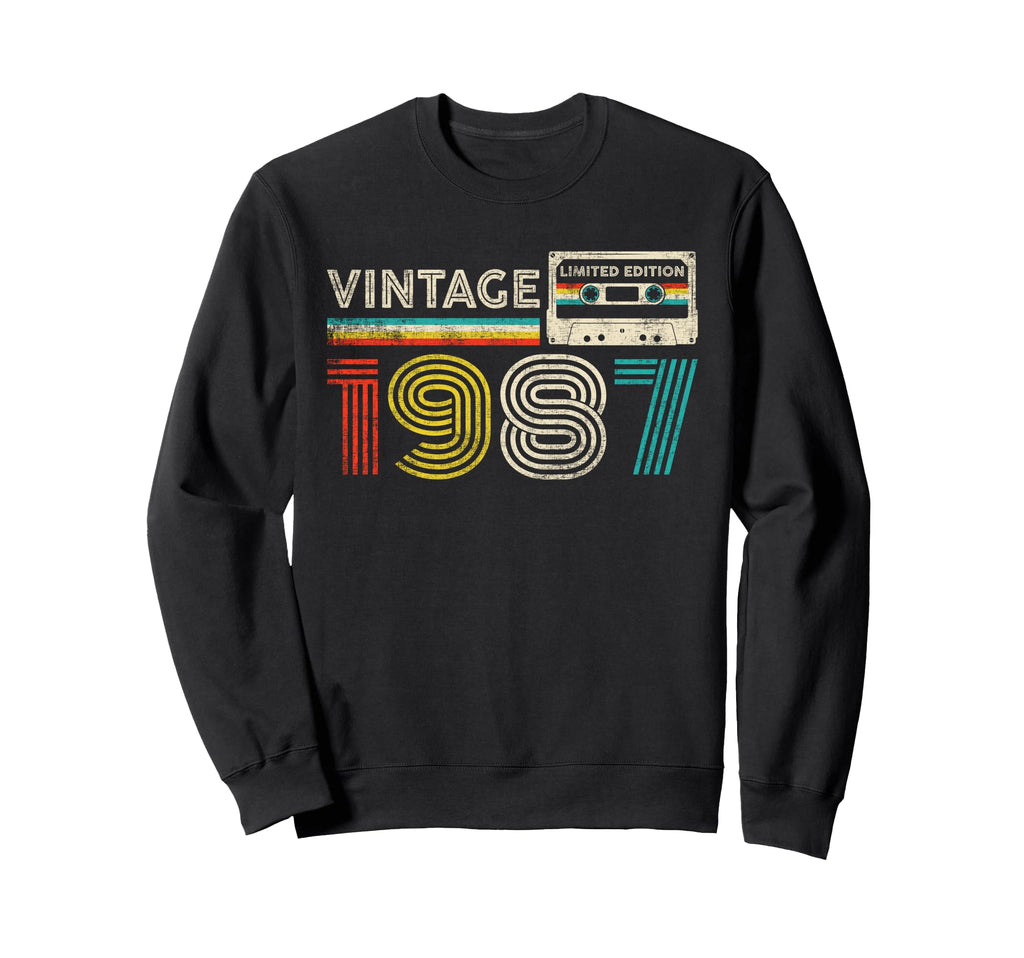 1987 Birthday 1987 Cassette Tape Sweatshirt - Fun Novelty Design Unisex - T-Shirt, Sweatshirt, Hoodie