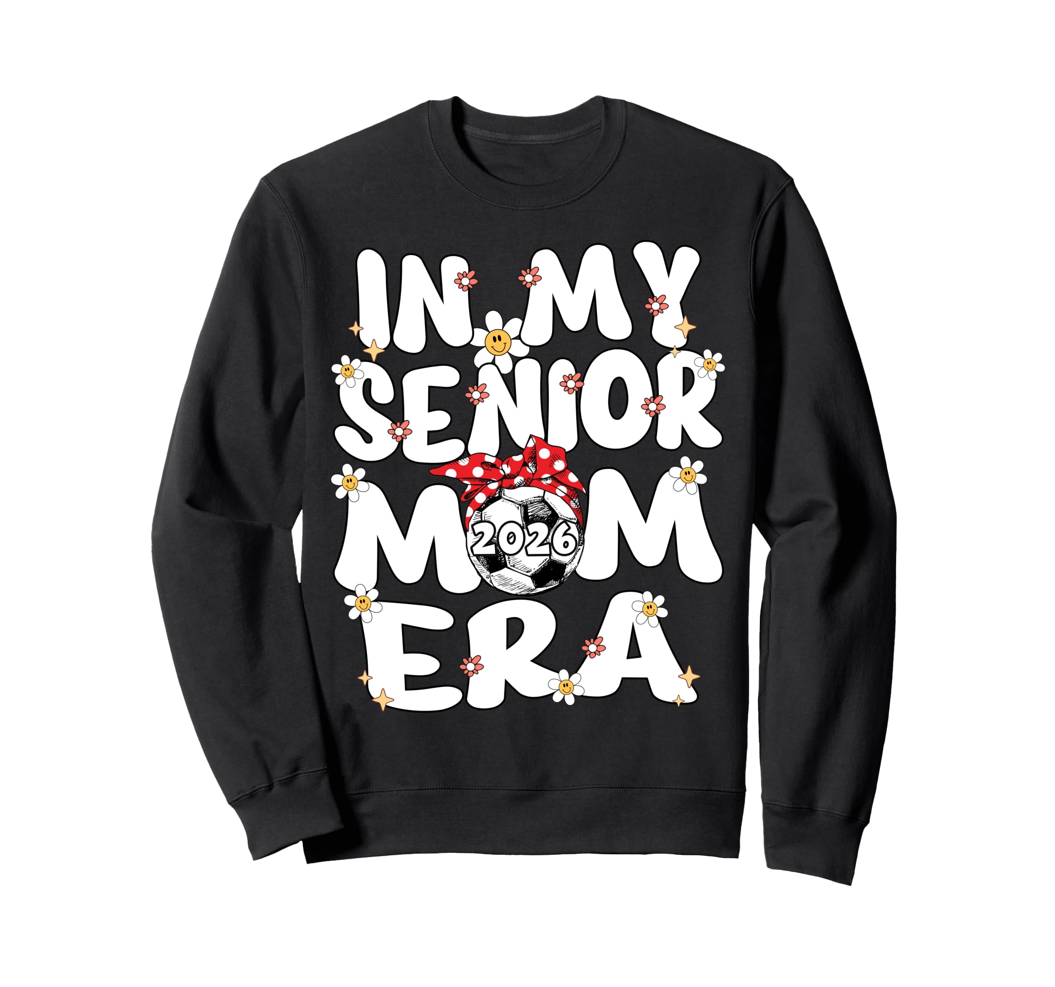 My Senior Mom Era Groovy Soccer Senior Sweatshirt - Unique Graphic Unisex - T-Shirt, Sweatshirt, Hoodie
