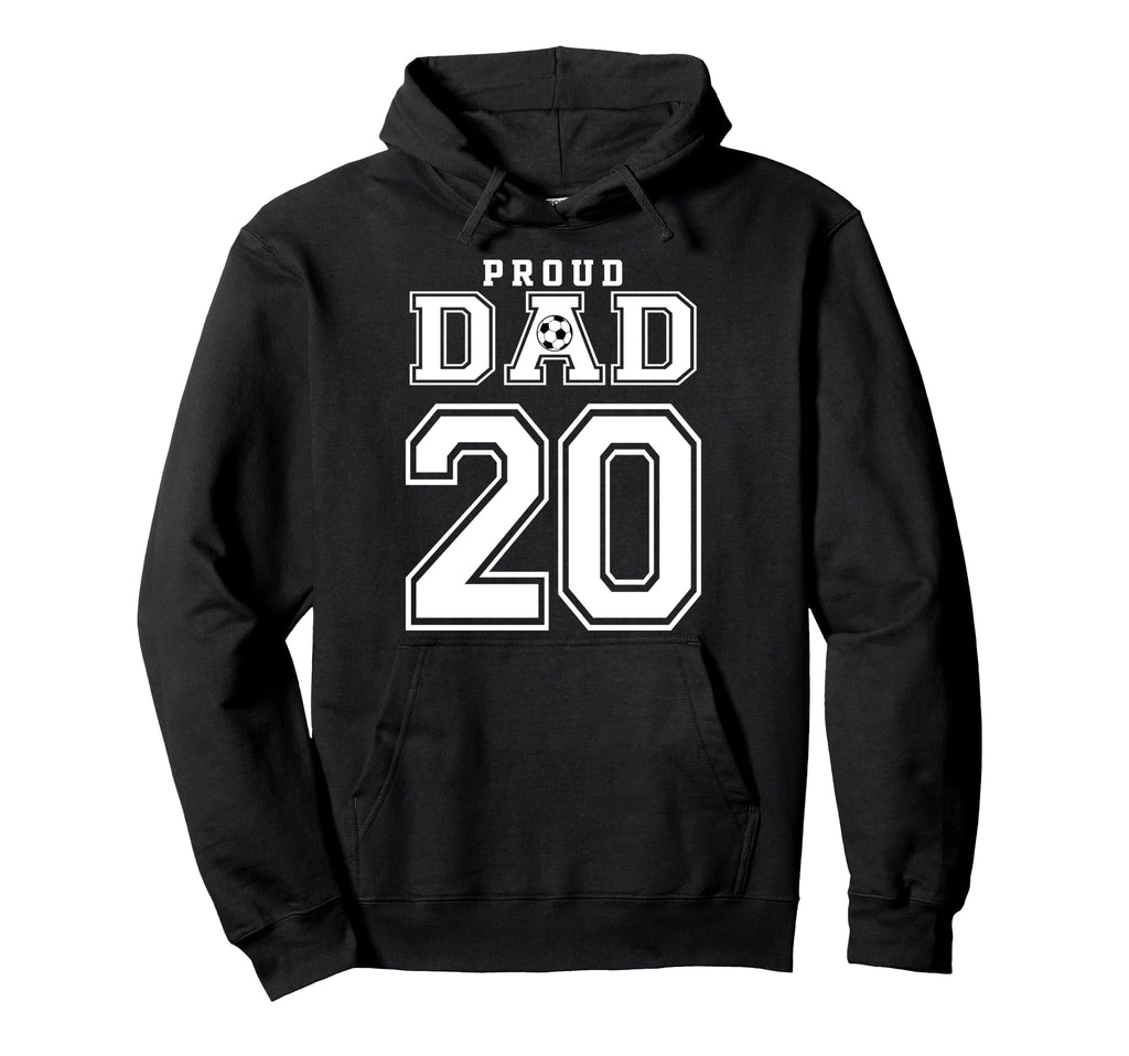Number 20 Custom Proud Soccer Futbol Hoodie - Fun Novelty Design Men Women - T-Shirt, Sweatshirt, Hoodie