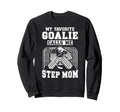 Proud Hockey Goalie Step Mom Hockey Sweatshirt - Graphic Print Men Women - T-Shirt, Sweatshirt, Hoodie