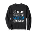 Eat Sleep Swim Repeat Funny Swimming Sweatshirt - Aesthetic Graphic Unisex - T-Shirt, Sweatshirt, Hoodie