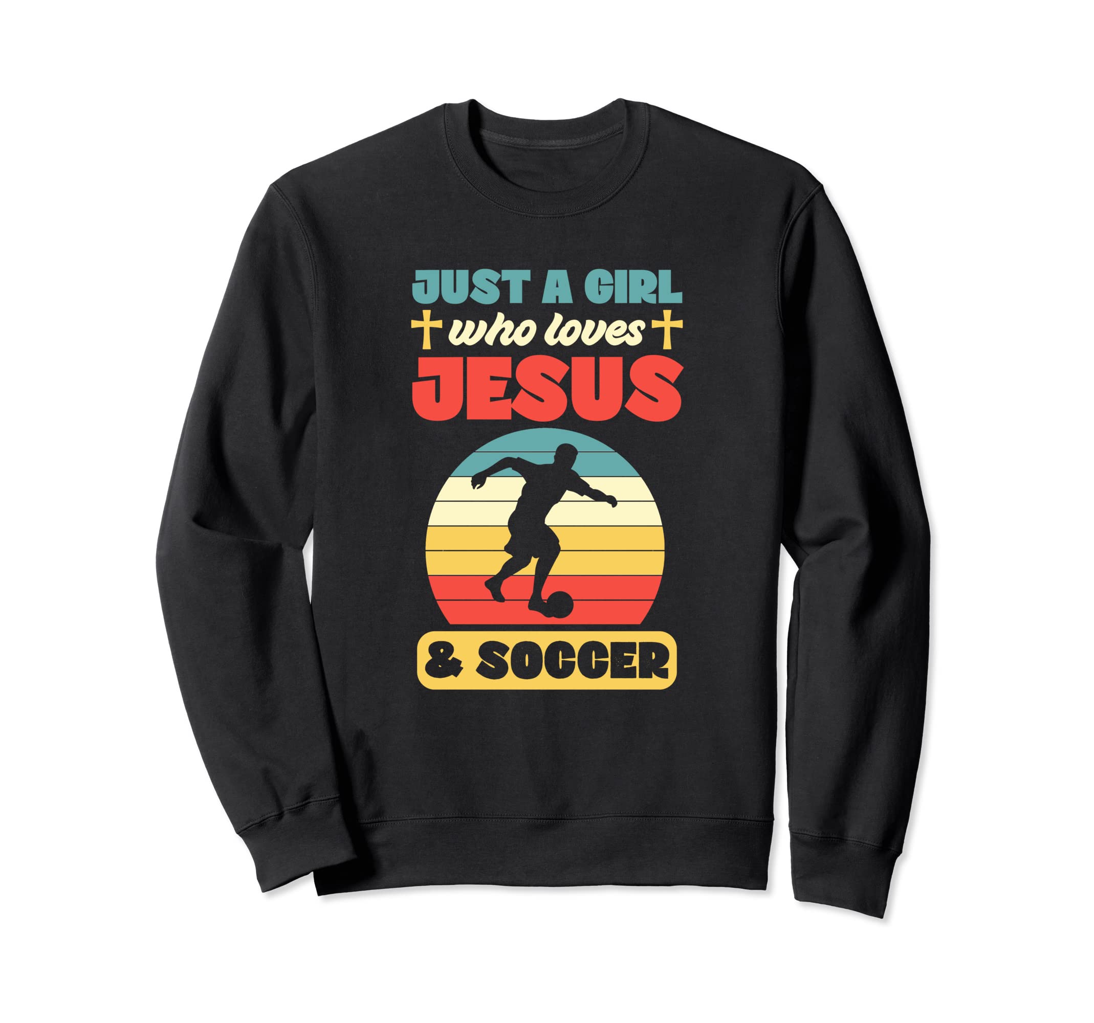 Just Who Loves Jesus And Soccer Sweatshirt - Minimalist Print Unisex - T-Shirt, Sweatshirt, Hoodie