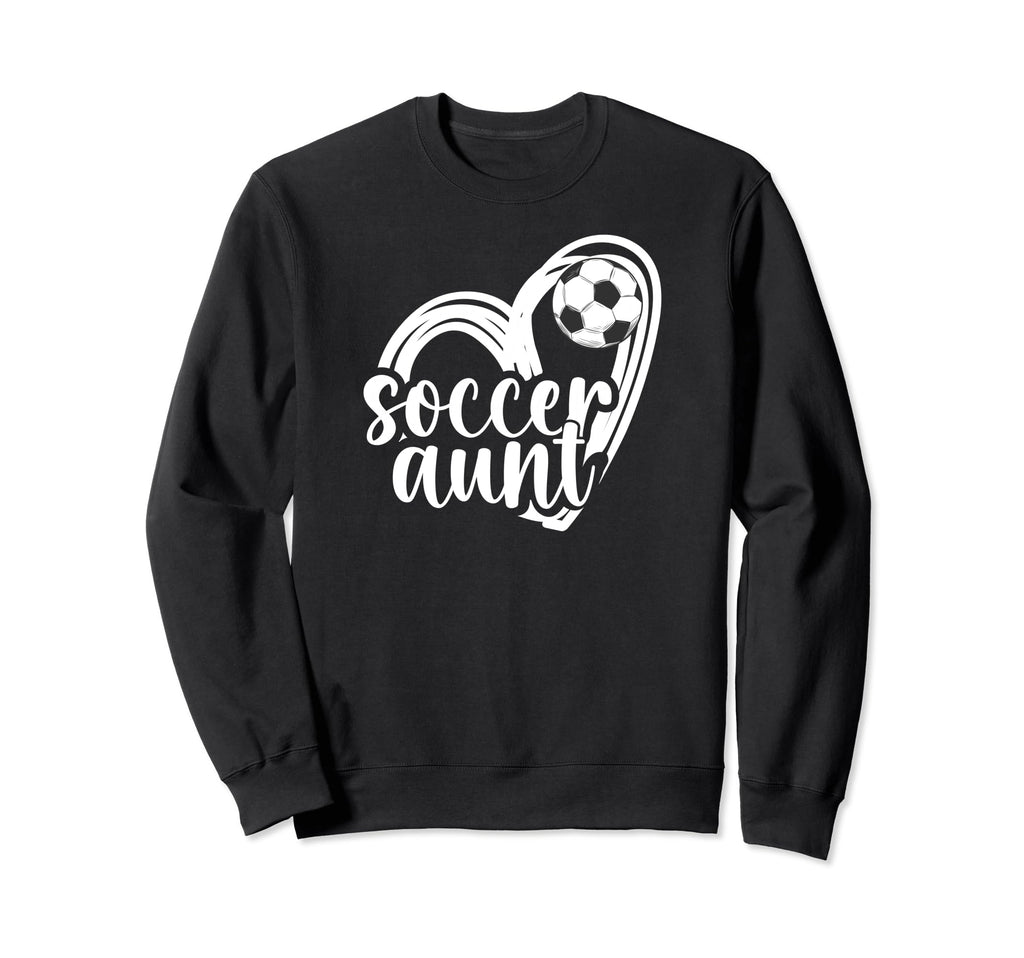 Soccer Aunt Heart Aunt Soccer Sweatshirt - Minimalist Print for Adults - T-Shirt, Sweatshirt, Hoodie