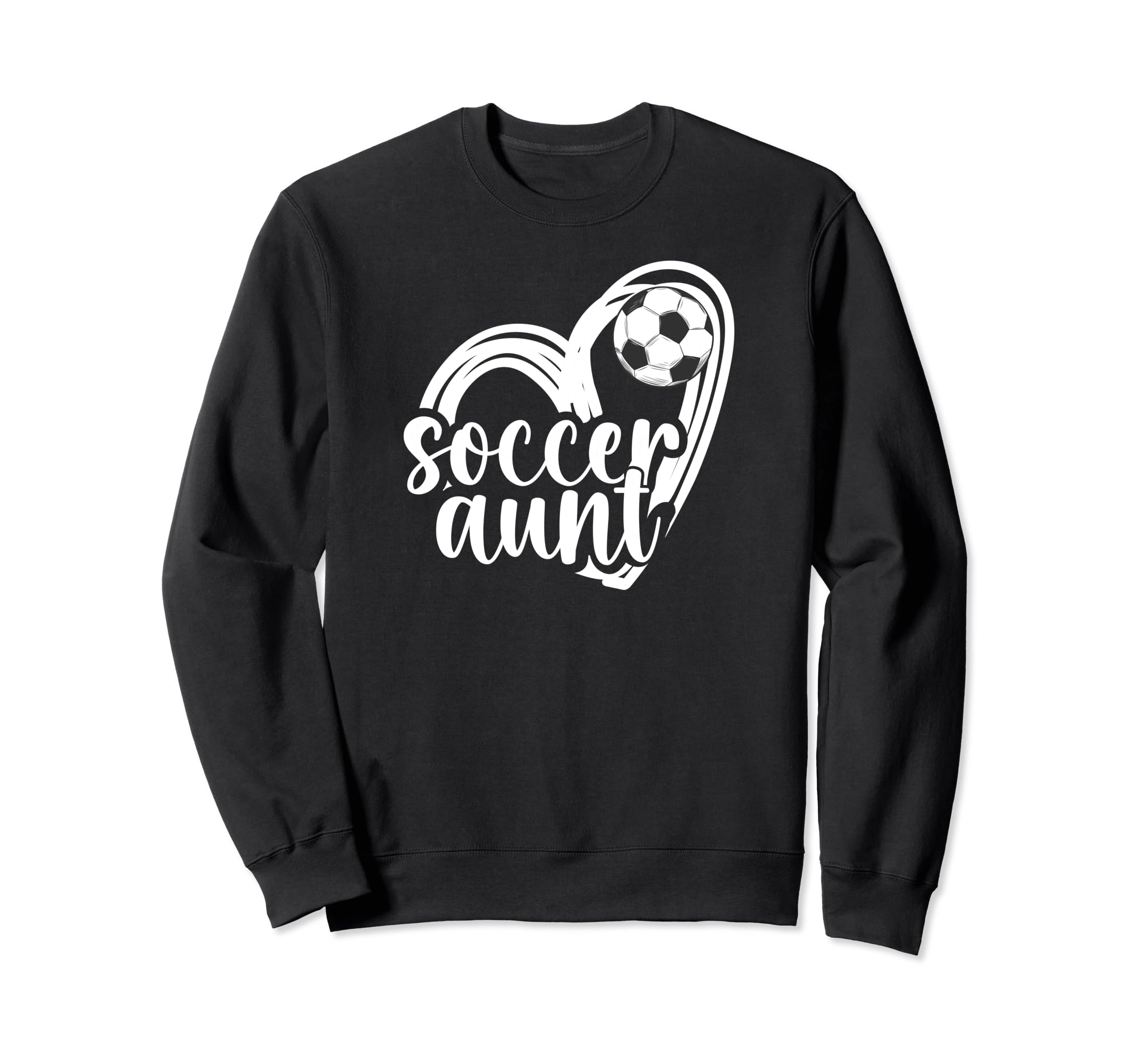 Soccer Aunt Heart Aunt Soccer Sweatshirt - Minimalist Print for Adults - T-Shirt, Sweatshirt, Hoodie