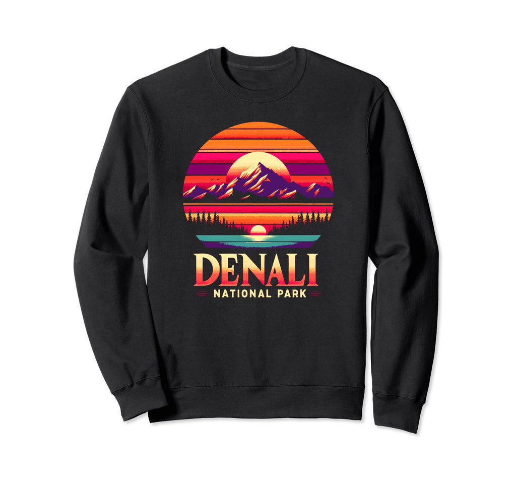 Denali National Park Landscape Sunset Sweatshirt - Aesthetic Graphic Unisex - T-Shirt, Sweatshirt, Hoodie
