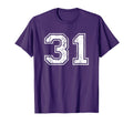 Number 31 Distressed Thirty One Sports T-Shirt - Trendy Graphic Men Women - T-Shirt, Sweatshirt, Hoodie