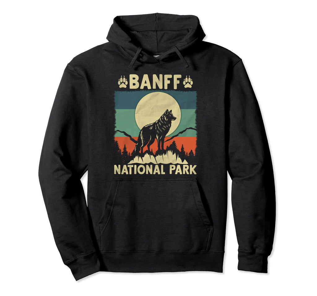 Wolf Banff National Park Hoodie - Unique Graphic Men Women - T-Shirt, Sweatshirt, Hoodie