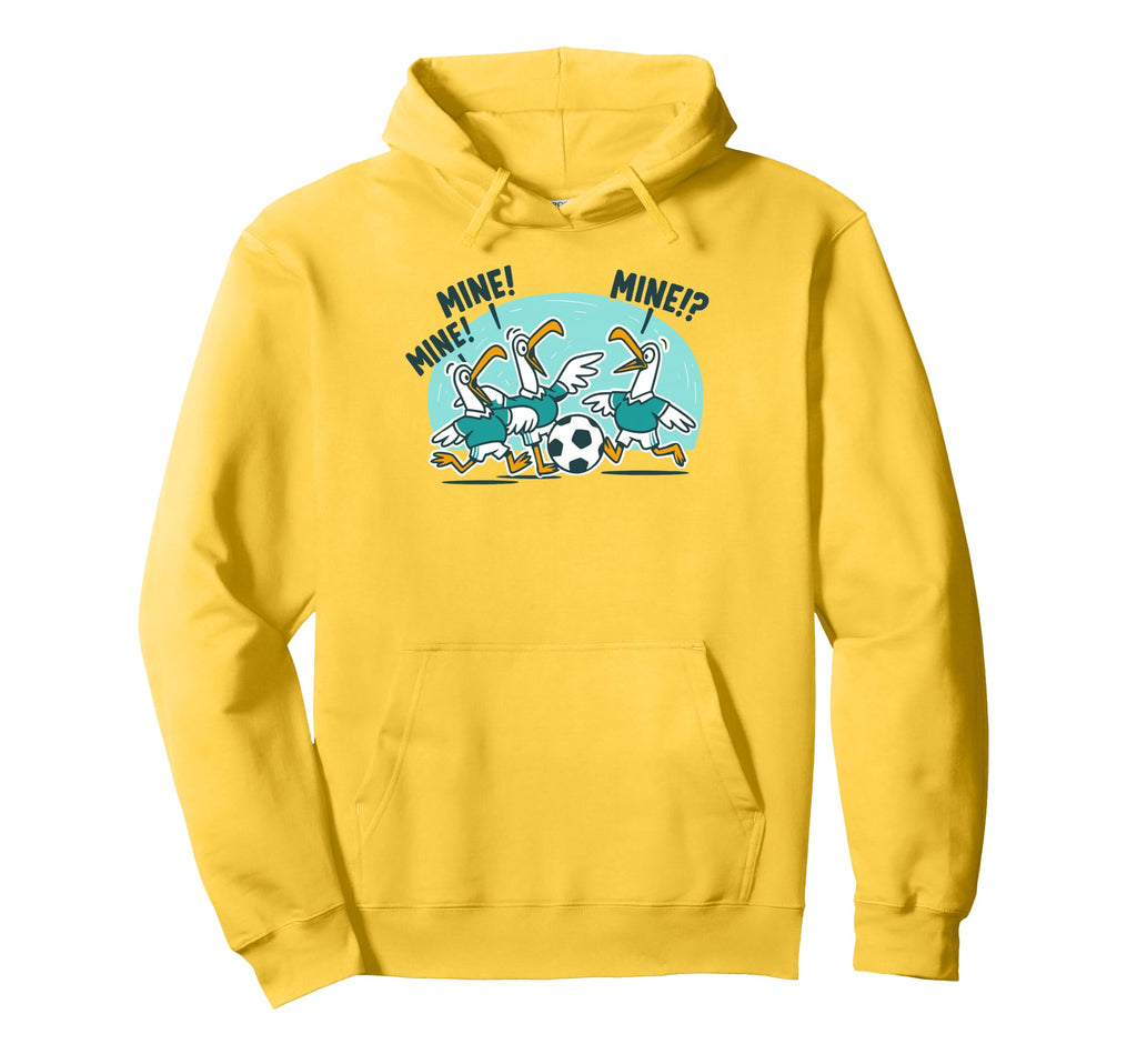 Funny Bird Playing Soccer Ocean Bird Hoodie - Graphic Print Unisex - T-Shirt, Sweatshirt, Hoodie