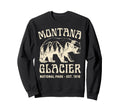 Glacier Est 1910 Montana National Sweatshirt - Custom Art Print for Adults - T-Shirt, Sweatshirt, Hoodie