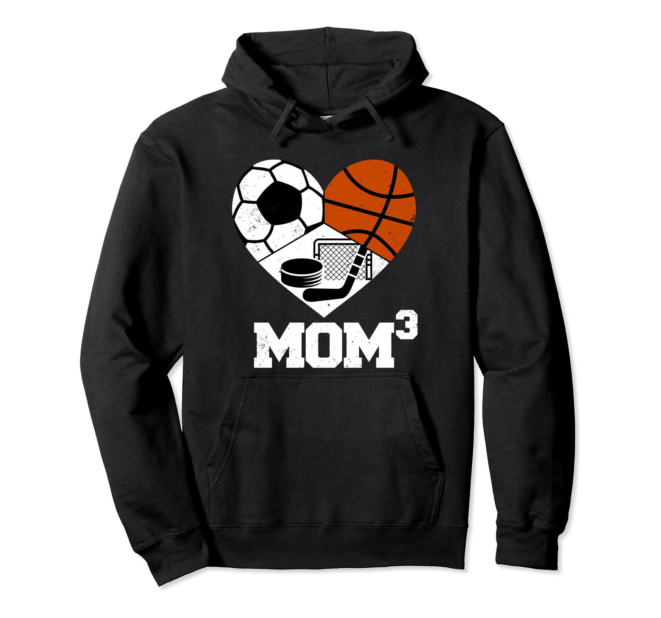 Mom Cubed Mom3 Mom Three Soccer Hoodie - Graphic Print Men Women - T-Shirt, Sweatshirt, Hoodie
