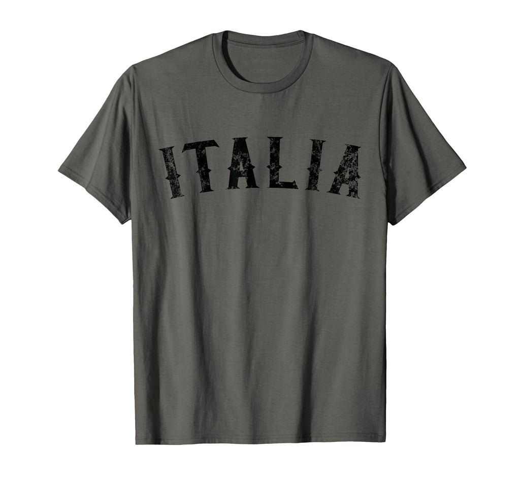 Italia Distressed Black Text Italy T-Shirt - Custom Art Print Men Women - T-Shirt, Sweatshirt, Hoodie