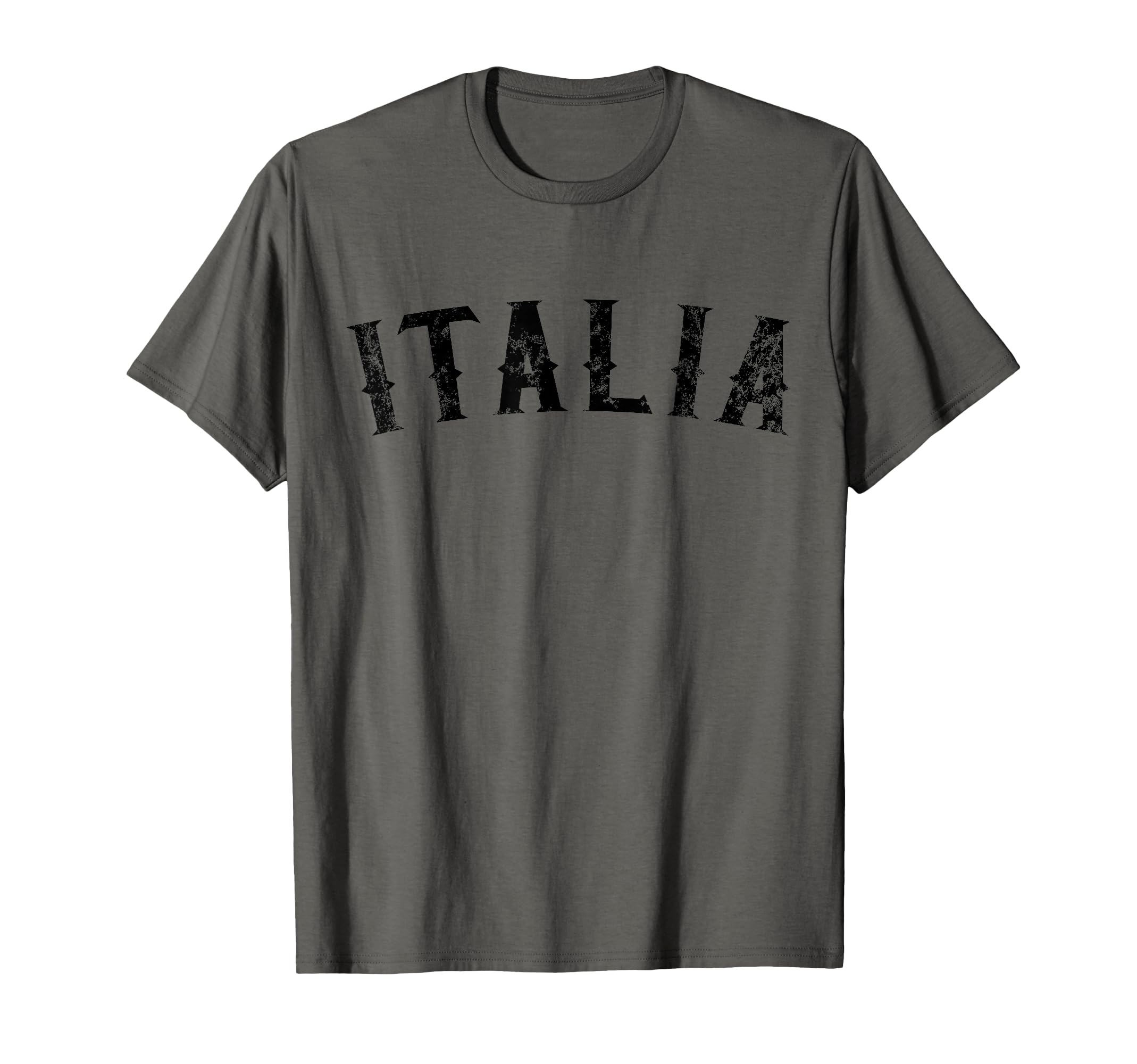 Italia Distressed Black Text Italy T-Shirt - Custom Art Print Men Women - T-Shirt, Sweatshirt, Hoodie