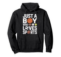 Basketball Soccer Just Who Loves Sports Hoodie - Trendy Graphic Men Women - T-Shirt, Sweatshirt, Hoodie