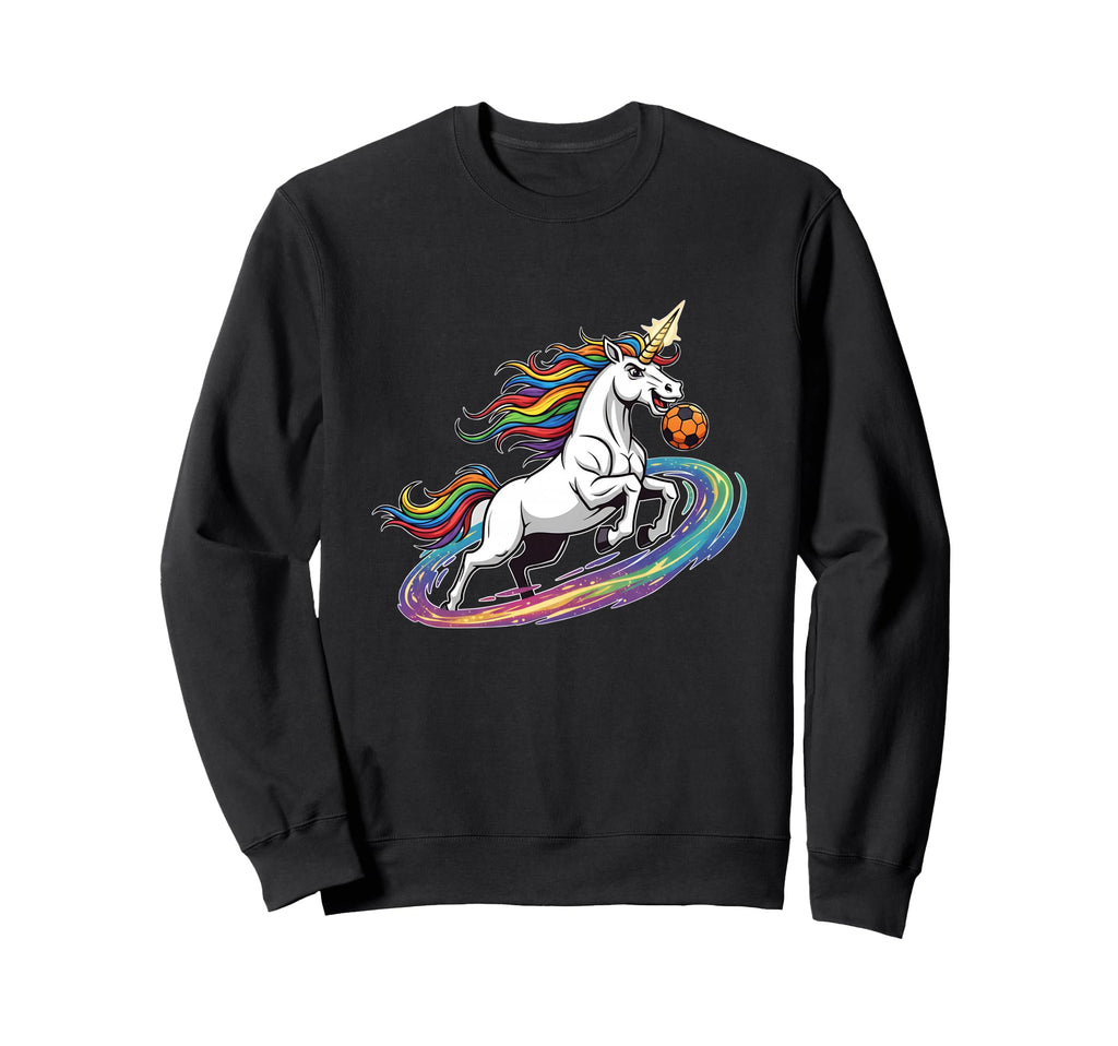 Unicorn Soccer Rainbow Galaxy Sweatshirt - Aesthetic Graphic Men Women - T-Shirt, Sweatshirt, Hoodie