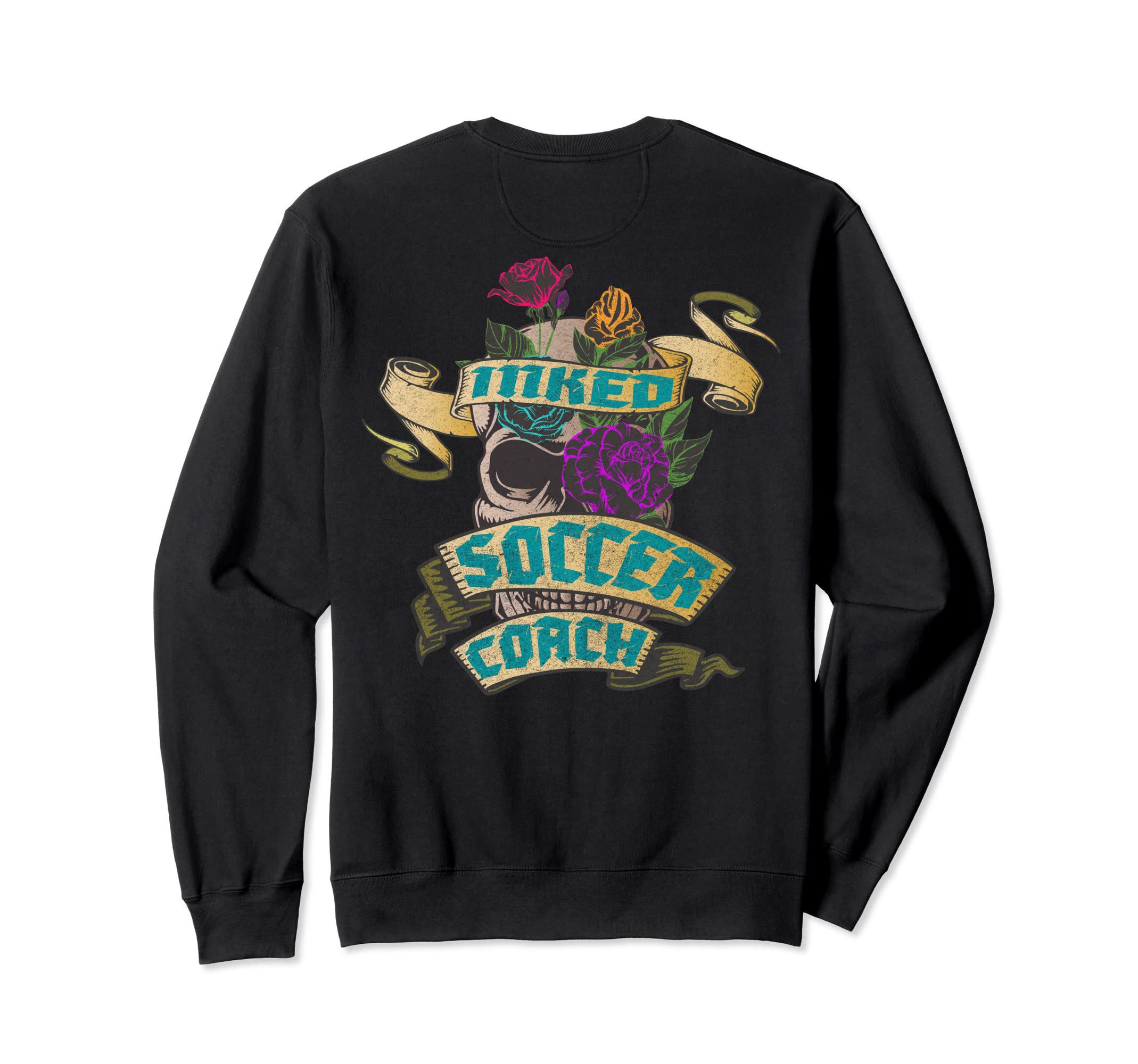 Soccer Coach Inked Skull Tattoo Sweatshirt - Fun Novelty Design Unisex - T-Shirt, Sweatshirt, Hoodie