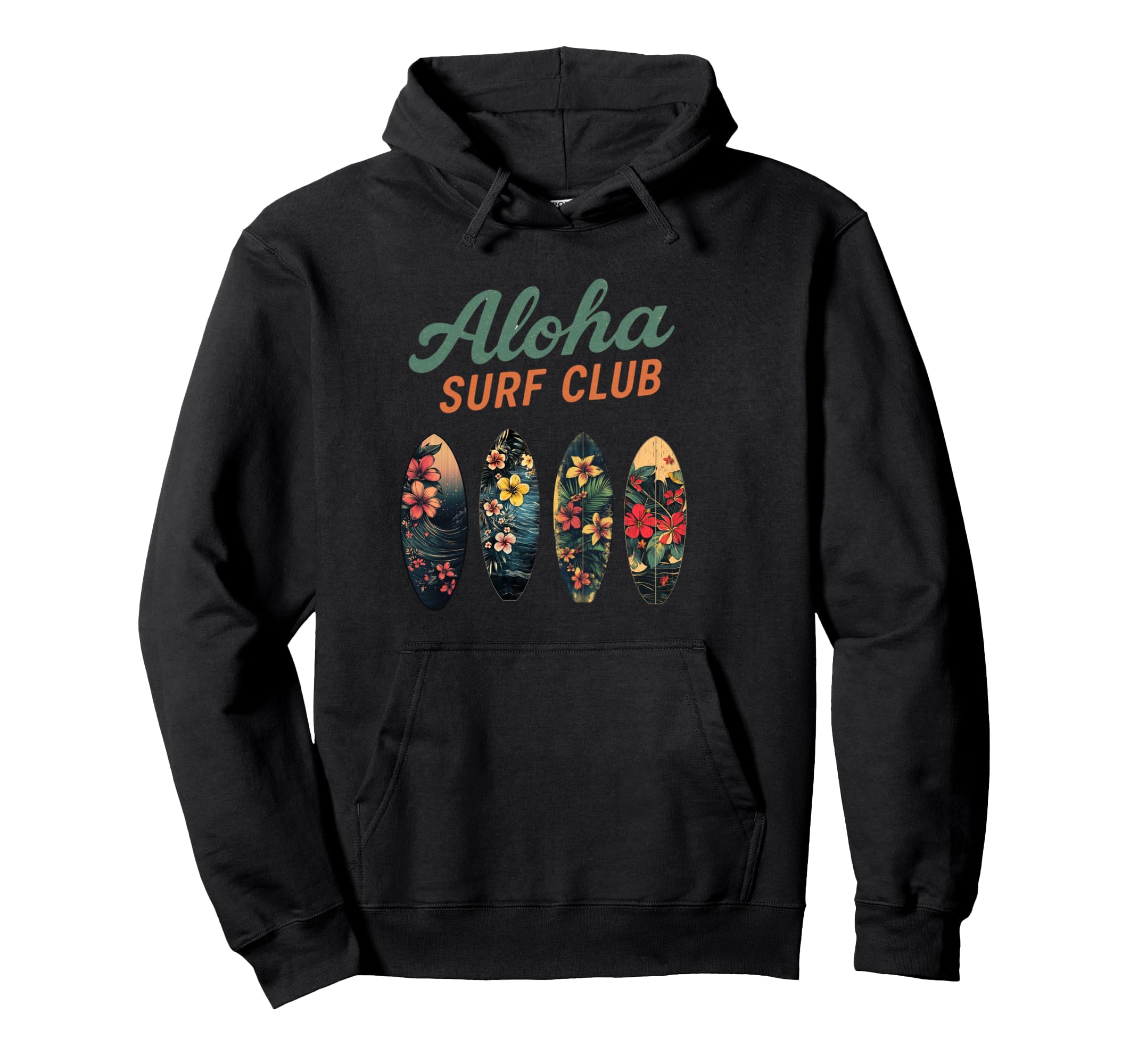 Aloha Surf Club Tropical Surfboards Hoodie - Casual Everyday Wear Men Women - T-Shirt, Sweatshirt, Hoodie