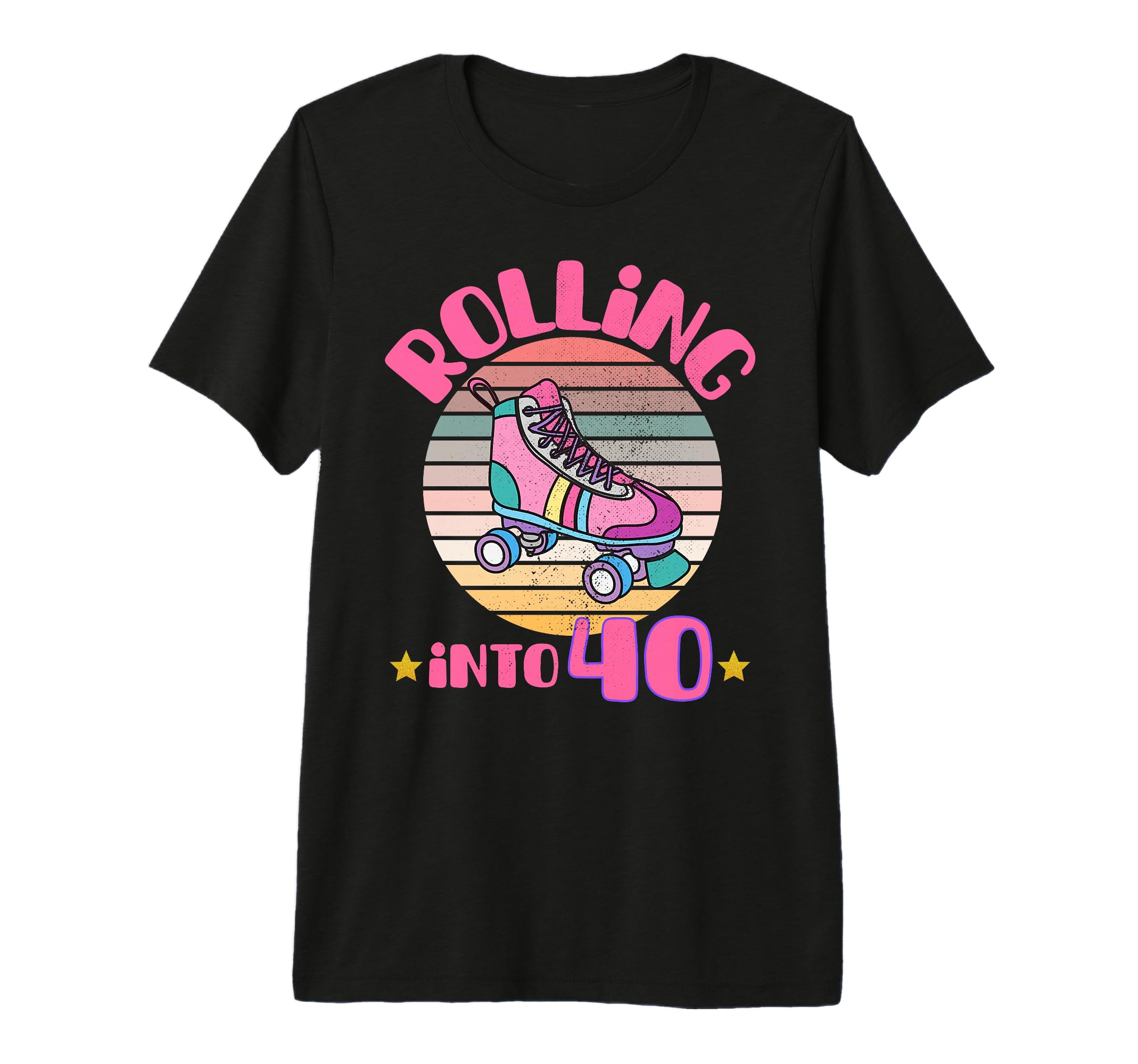 Roller Skating 40 Year Old Birthday T-Shirt - Minimalist Print Men Women - T-Shirt, Sweatshirt, Hoodie