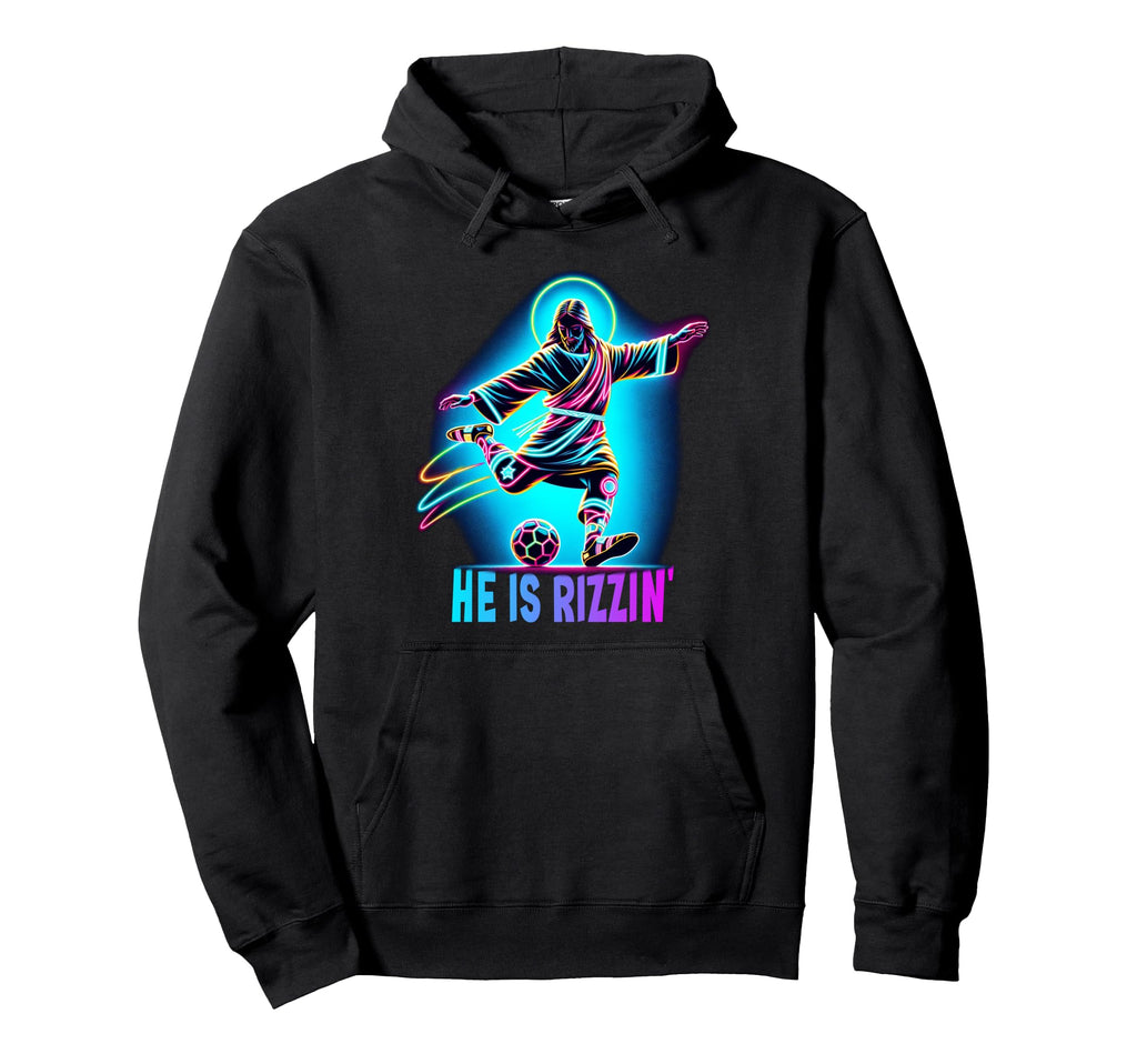 He Is Rizzin Meme Jesus Religious Lover Hoodie - Unique Graphic for Adults - T-Shirt, Sweatshirt, Hoodie