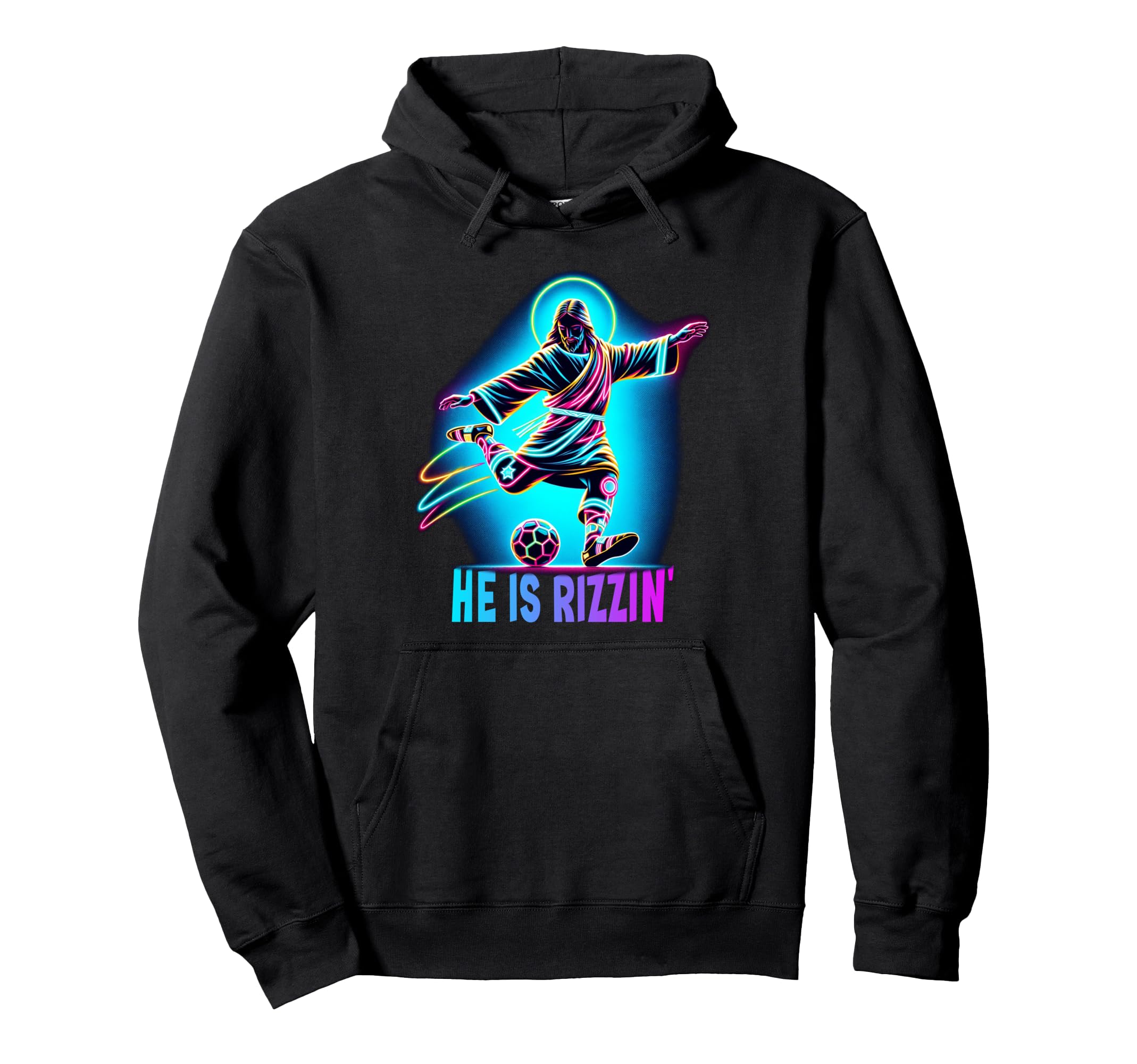 He Is Rizzin Meme Jesus Religious Lover Hoodie - Unique Graphic for Adults - T-Shirt, Sweatshirt, Hoodie
