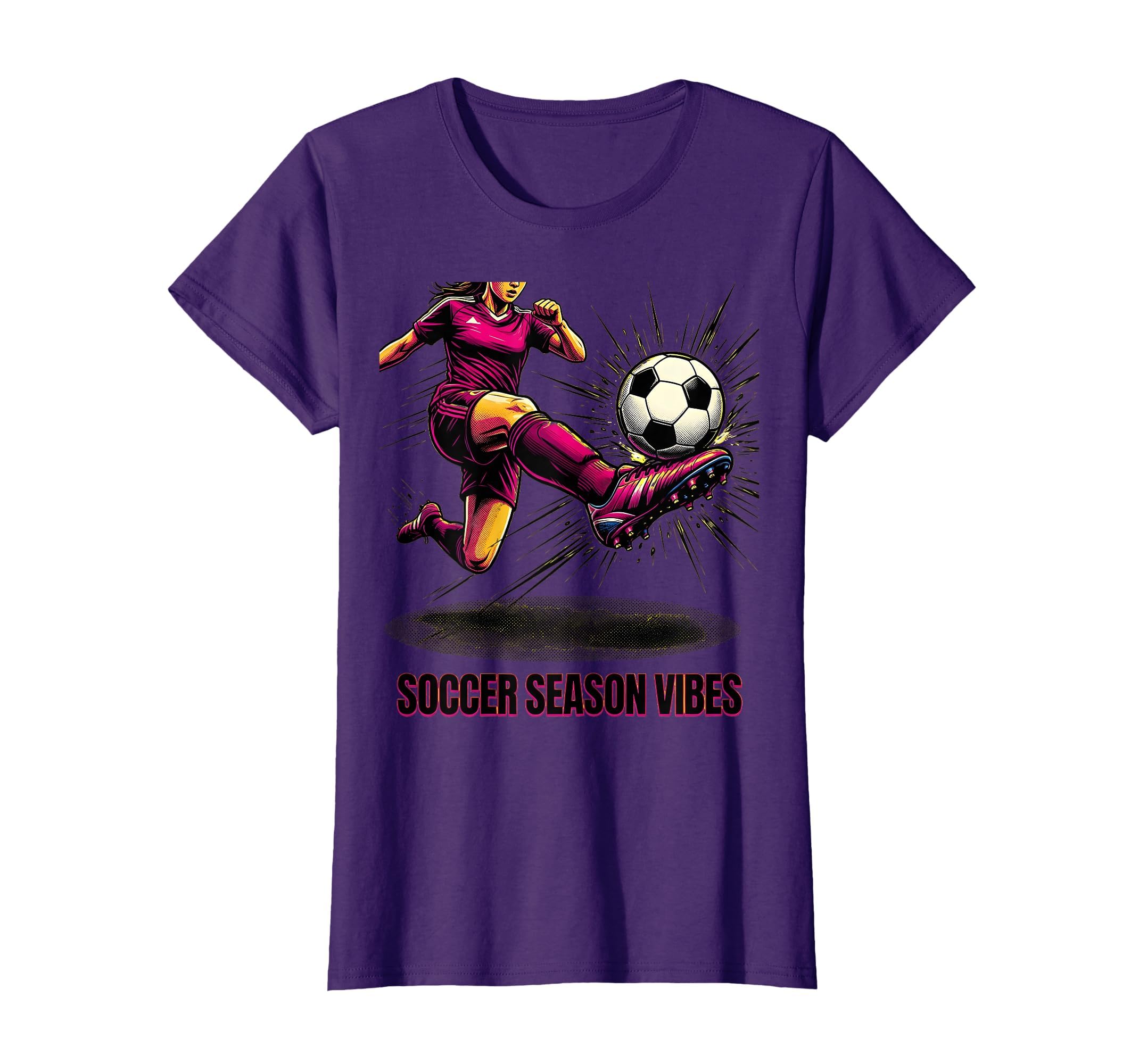 Soccer Season Vibes Womens T-Shirt - Novelty Apparel Men Women - T-Shirt, Sweatshirt, Hoodie