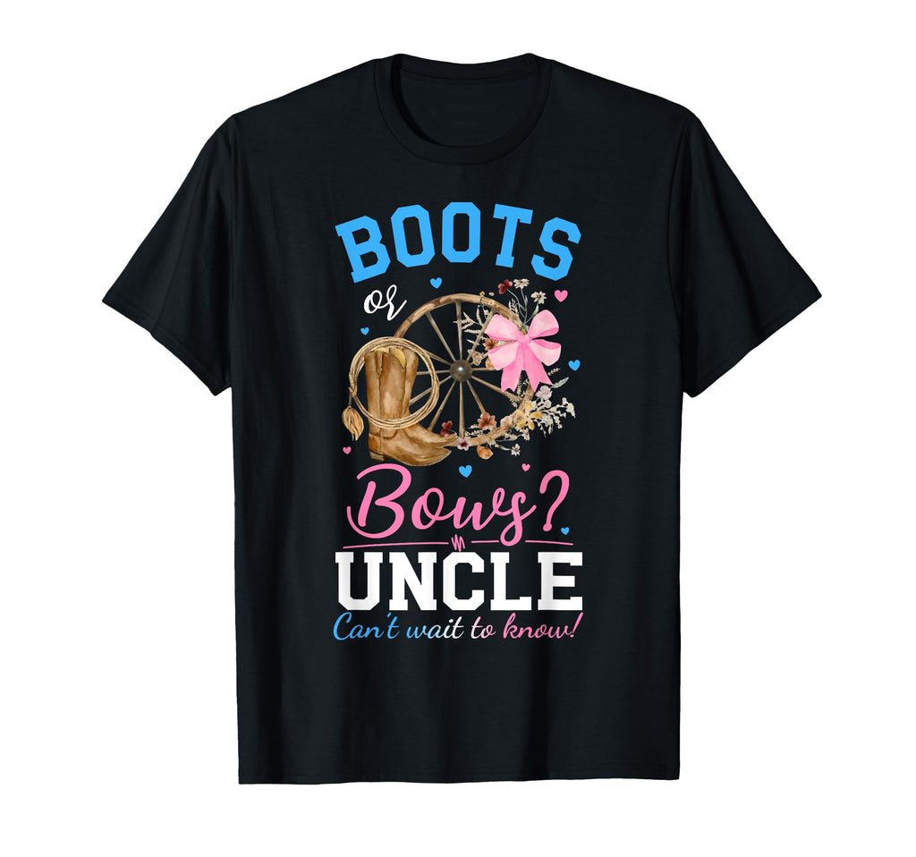 Boots Or Bows Gender Reveal Party T-Shirt - Unique Graphic Unisex - T-Shirt, Sweatshirt, Hoodie