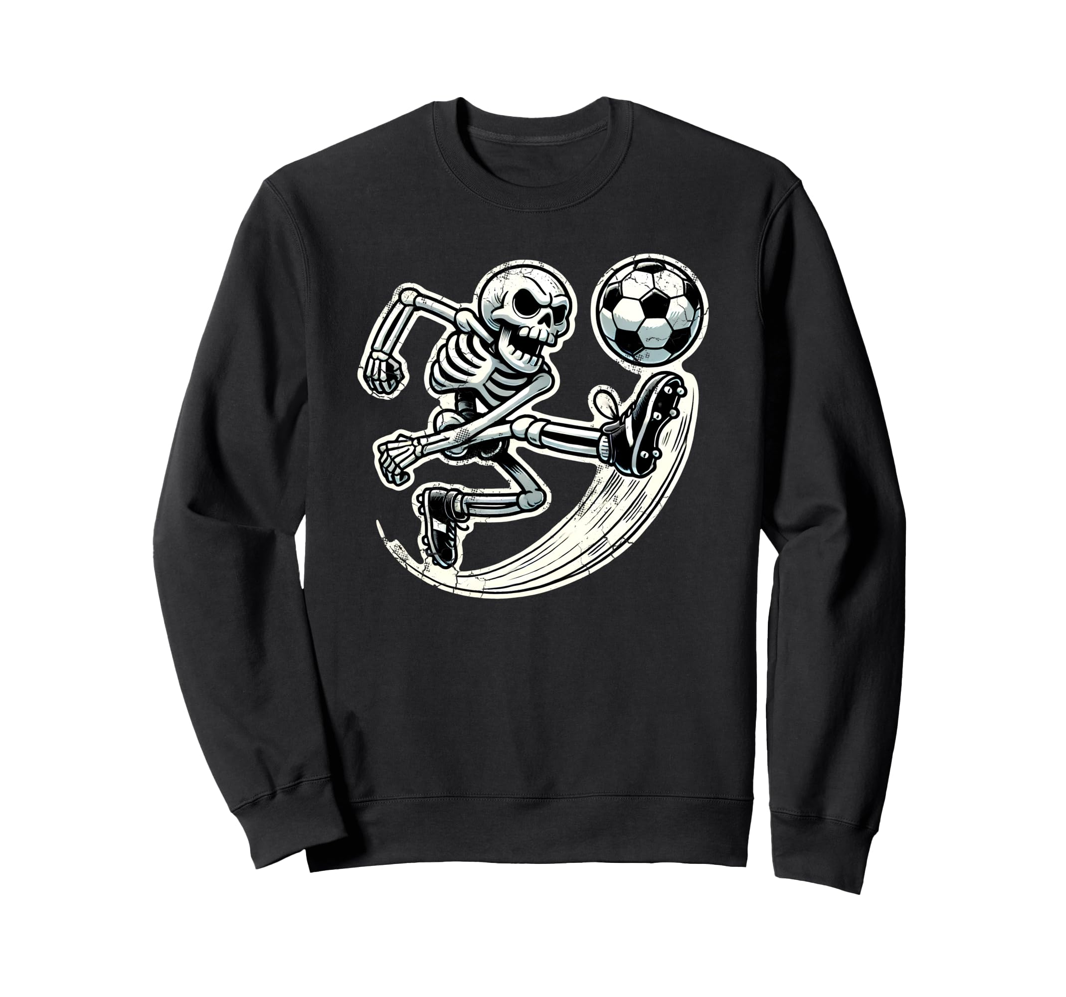 Halloween Skeleton Soccer Player Sweatshirt - Fun Novelty Design Unisex - T-Shirt, Sweatshirt, Hoodie