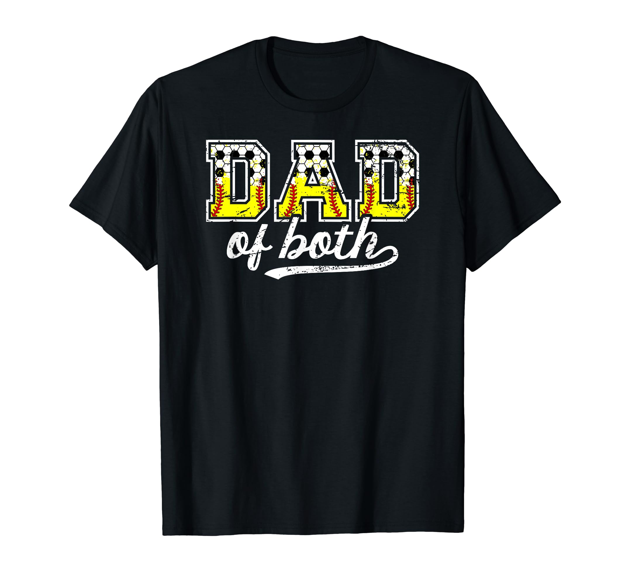 Dad Both Softball Soccer Dad Soccer T-Shirt - Minimalist Print Men Women - T-Shirt, Sweatshirt, Hoodie
