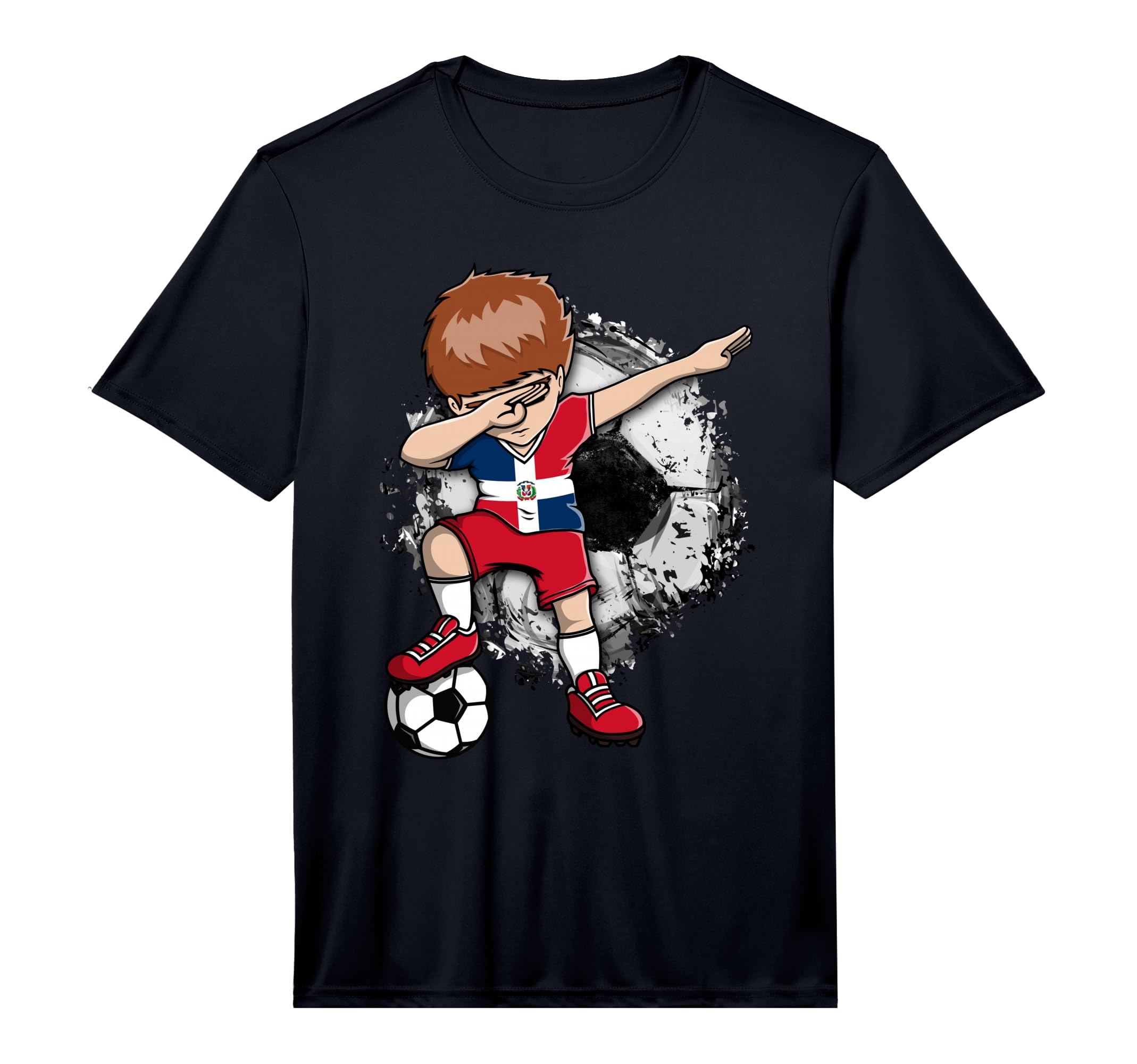 Dabbing Soccer Dominican Republic T-Shirt - Fun Novelty Design Men Women - T-Shirt, Sweatshirt, Hoodie