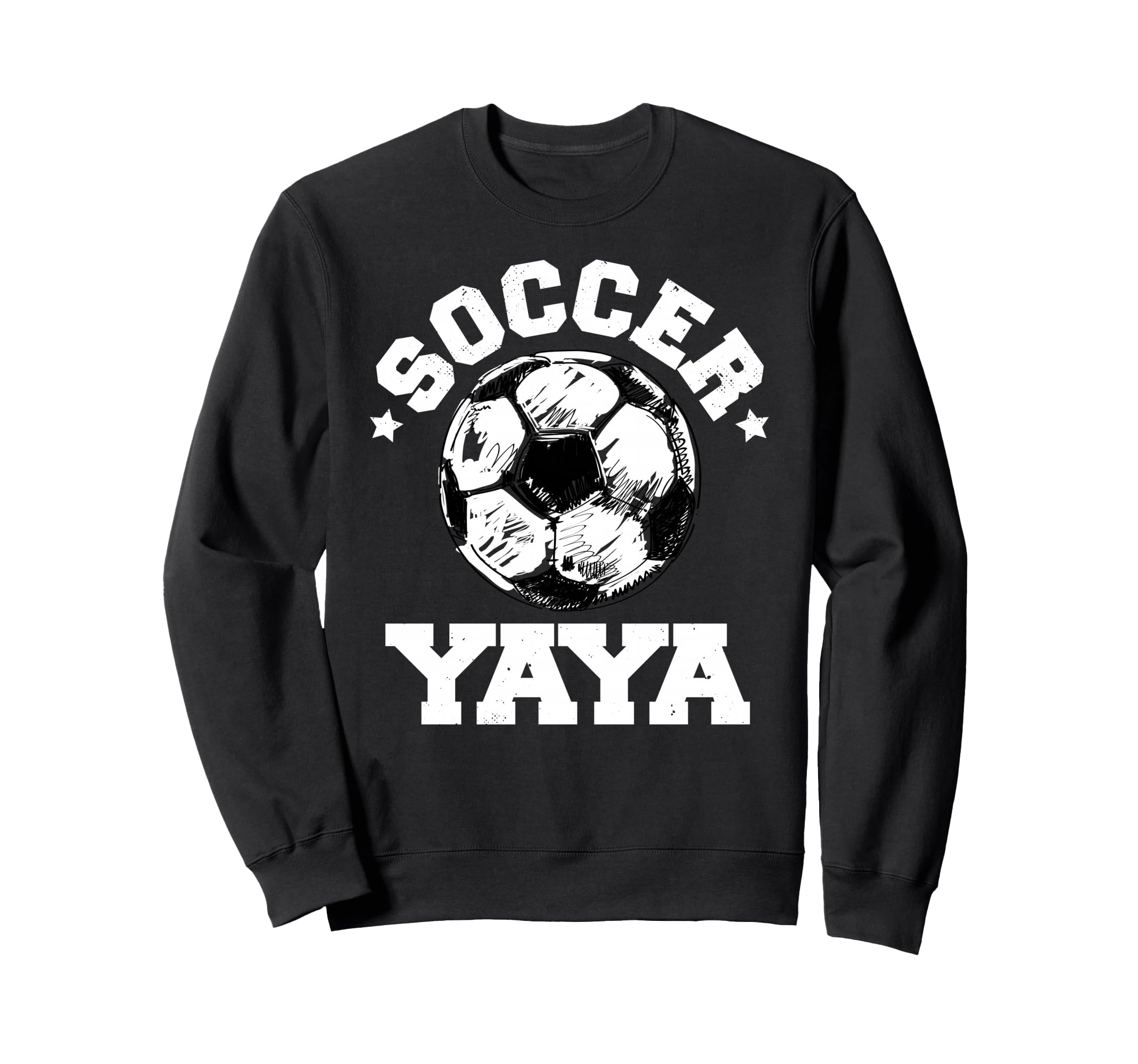 Soccer Yaya Soccer Ball Distressed Sweatshirt - Novelty Apparel Unisex - T-Shirt, Sweatshirt, Hoodie