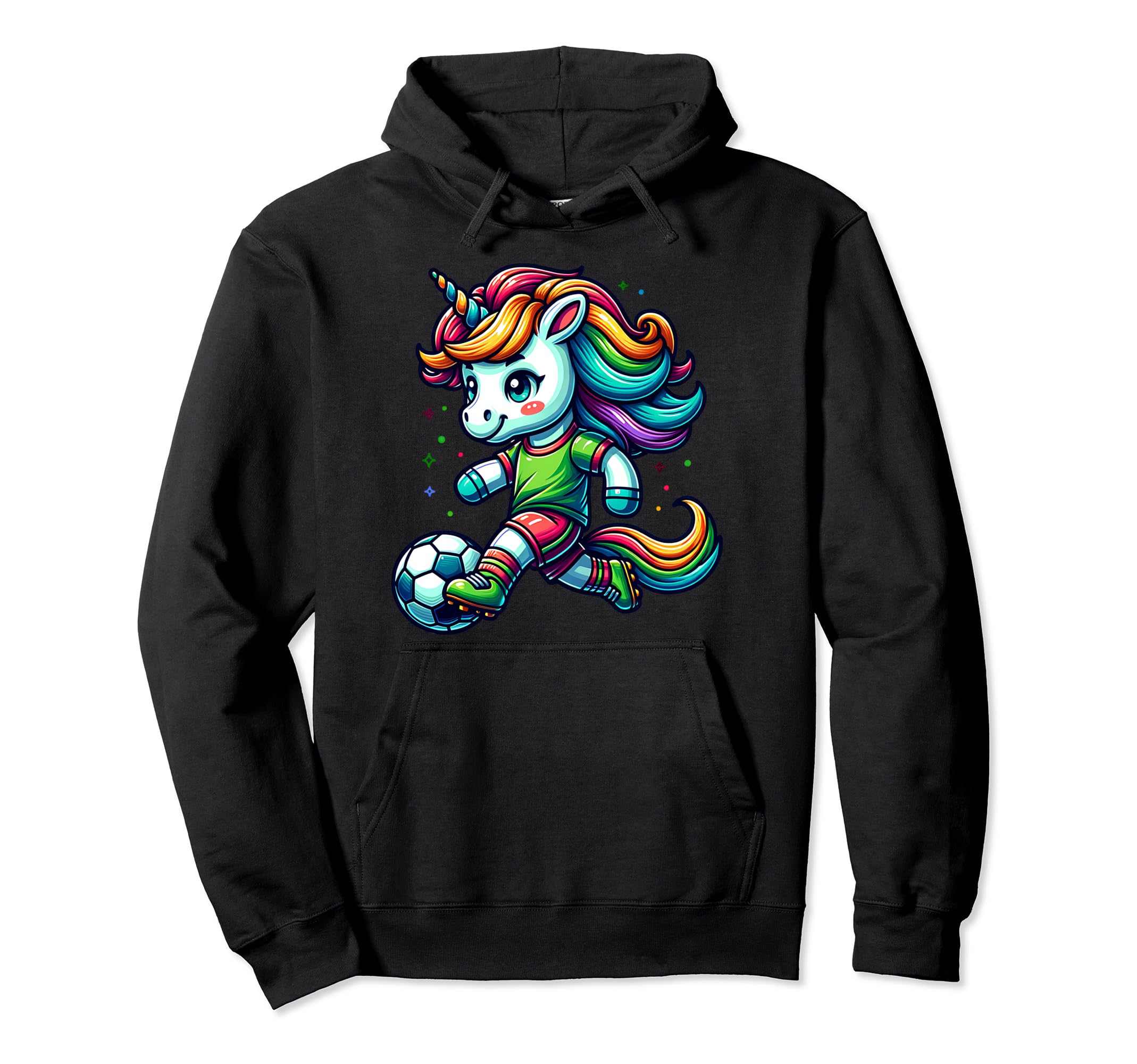 Footballer Unicorn Fans Soccer Team Hoodie - Unique Graphic Unisex - T-Shirt, Sweatshirt, Hoodie