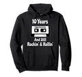 10Th Wedding Anniversary 10 Years Hoodie - Streetwear Style Unisex - T-Shirt, Sweatshirt, Hoodie
