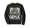 Gen X Cassette Tape Pencil Music Sweatshirt - Novelty Apparel for Adults - T-Shirt, Sweatshirt, Hoodie