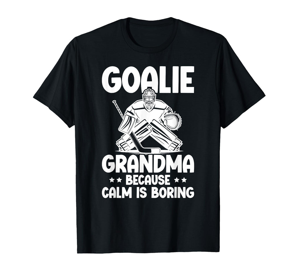 Funny Hockey Goalie Grandma Ice Hockey T-Shirt - Minimalist Print Unisex - T-Shirt, Sweatshirt, Hoodie