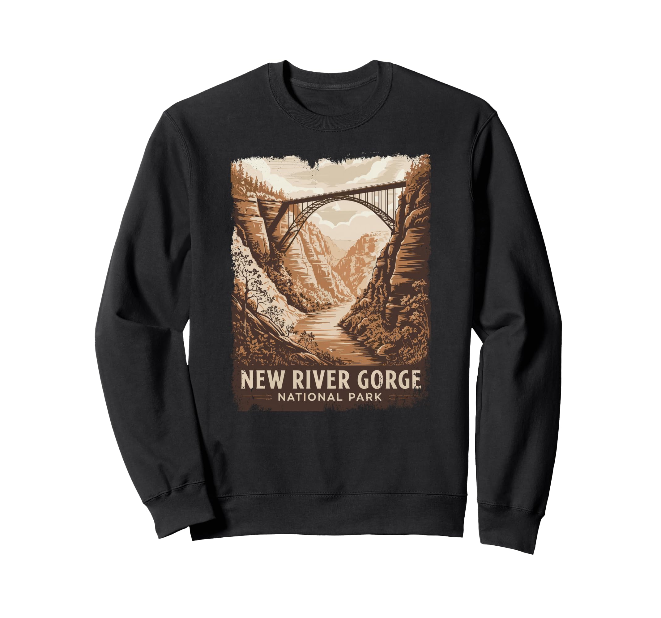 New River Gorge National Park Bridge Sweatshirt - Graphic Print Unisex - T-Shirt, Sweatshirt, Hoodie