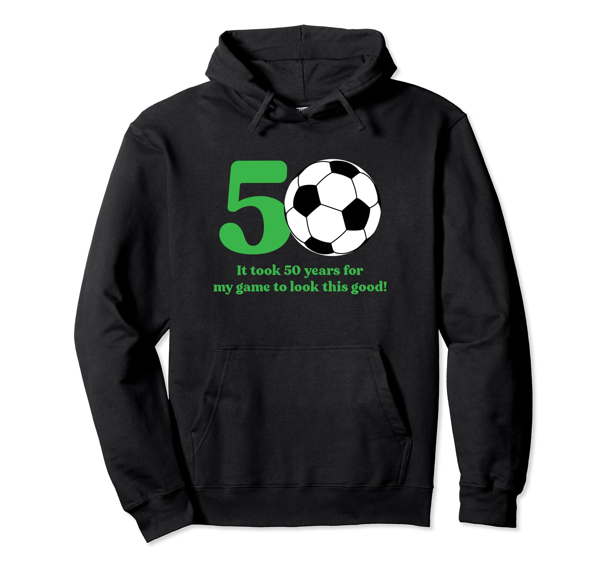 50 Year Old Soccer Player 50Th Hoodie - Minimalist Print for Adults - T-Shirt, Sweatshirt, Hoodie