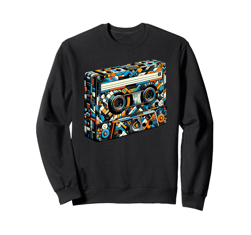 Polygon Art Cassette Player Music Sweatshirt - Custom Art Print Unisex - T-Shirt, Sweatshirt, Hoodie