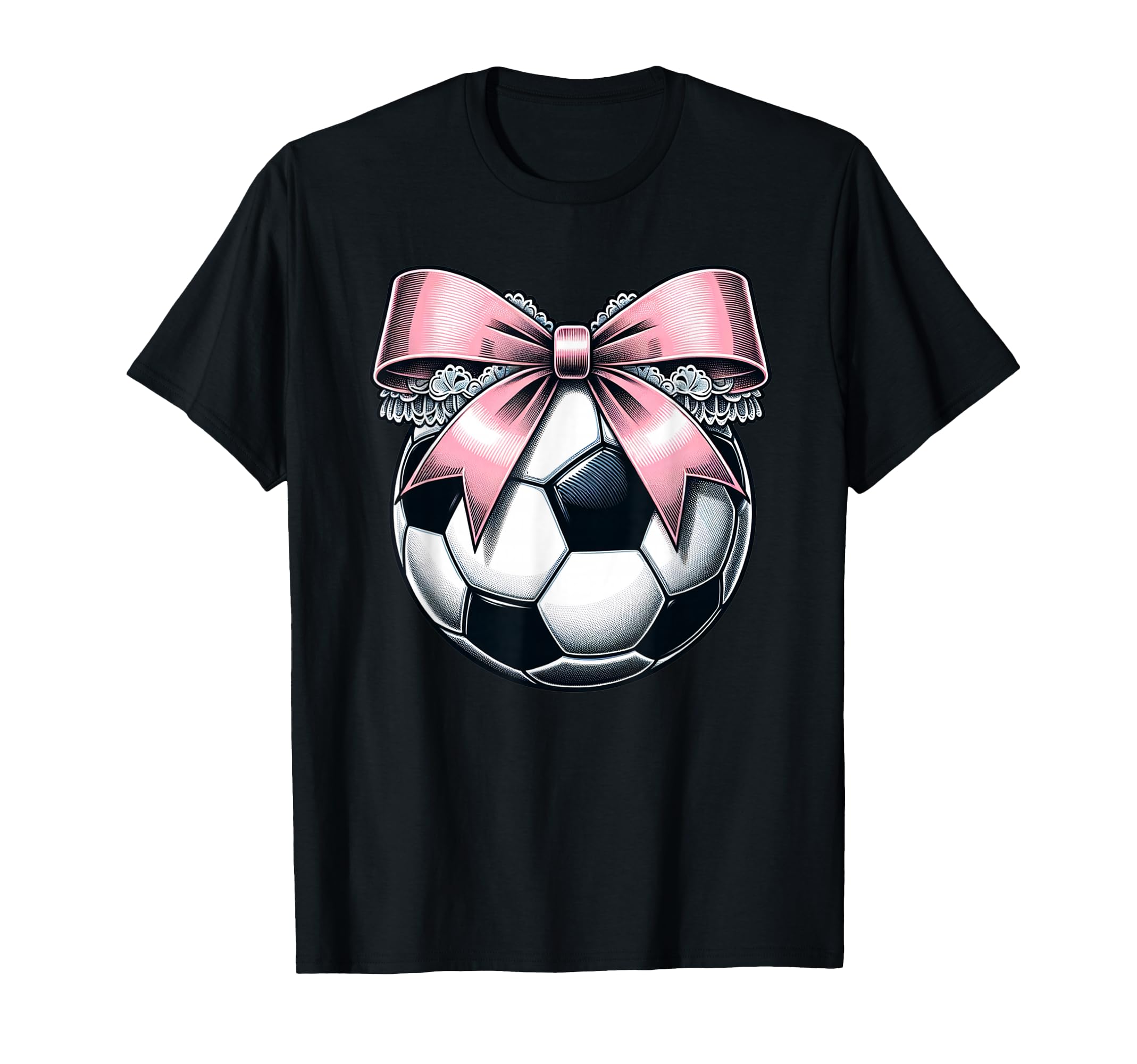 Soccer Coquette Bow Soccer T-Shirt - Custom Art Print Unisex - T-Shirt, Sweatshirt, Hoodie
