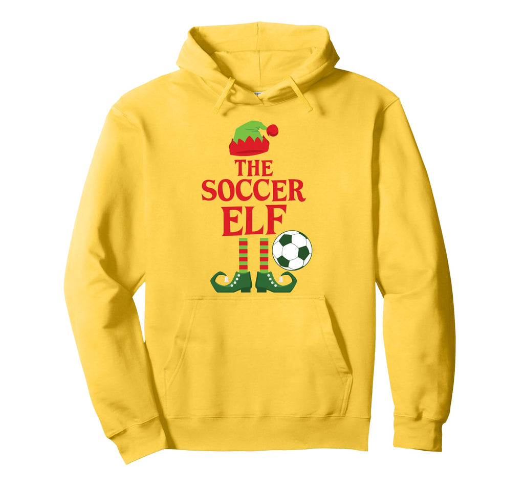 Soccer Elf Family Group Matching Party Hoodie - Unique Graphic Unisex - T-Shirt, Sweatshirt, Hoodie