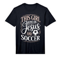 Mens This Runs Jesus And Soccer T-Shirt - Minimalist Print for Adults - T-Shirt, Sweatshirt, Hoodie